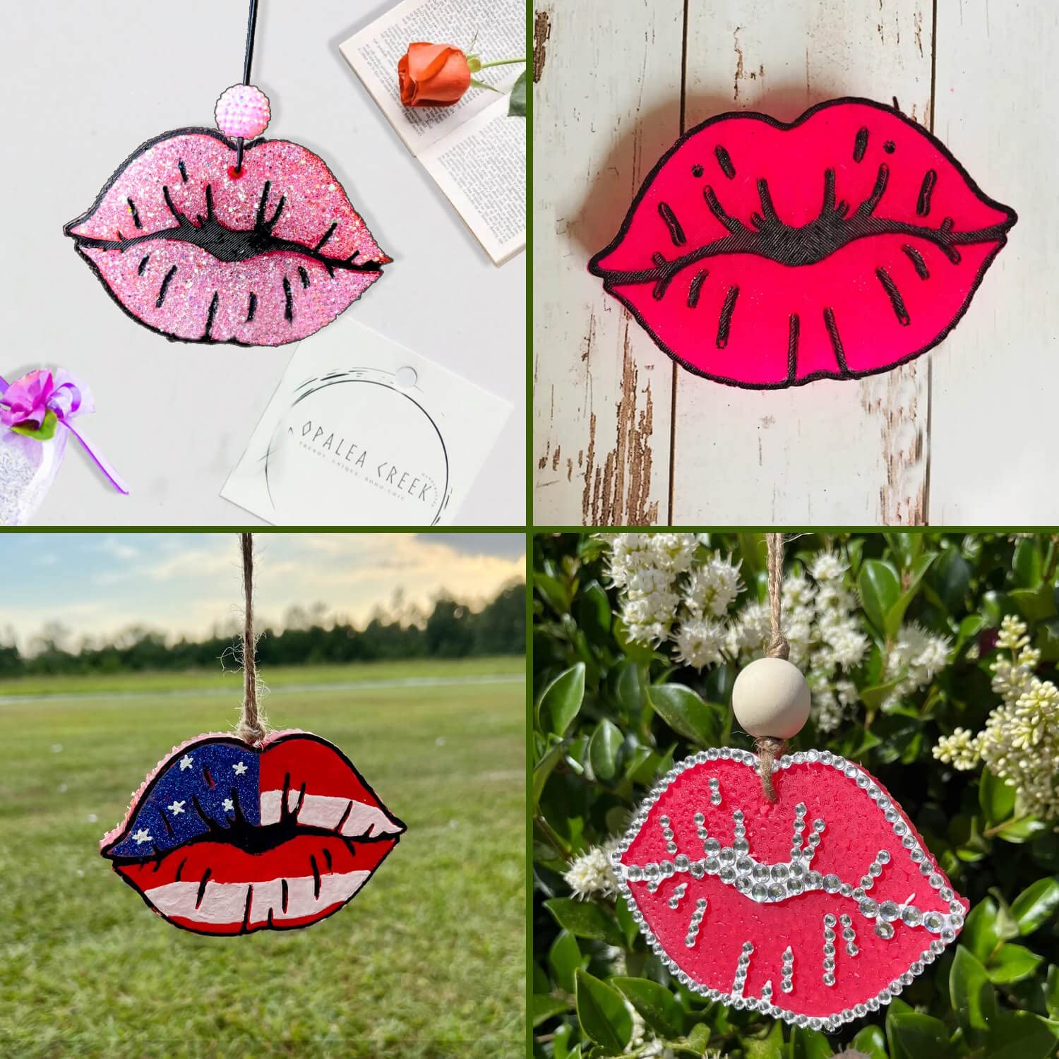 Rifanda Large Silicone Lip Freshies Mold for Wax Melts, Candles, Soap & Resin Crafts - DIY Car Air Freshener, Home Decor & Gift Making Supplies (Perfect for Bathroom, Office & Car Fragrance)