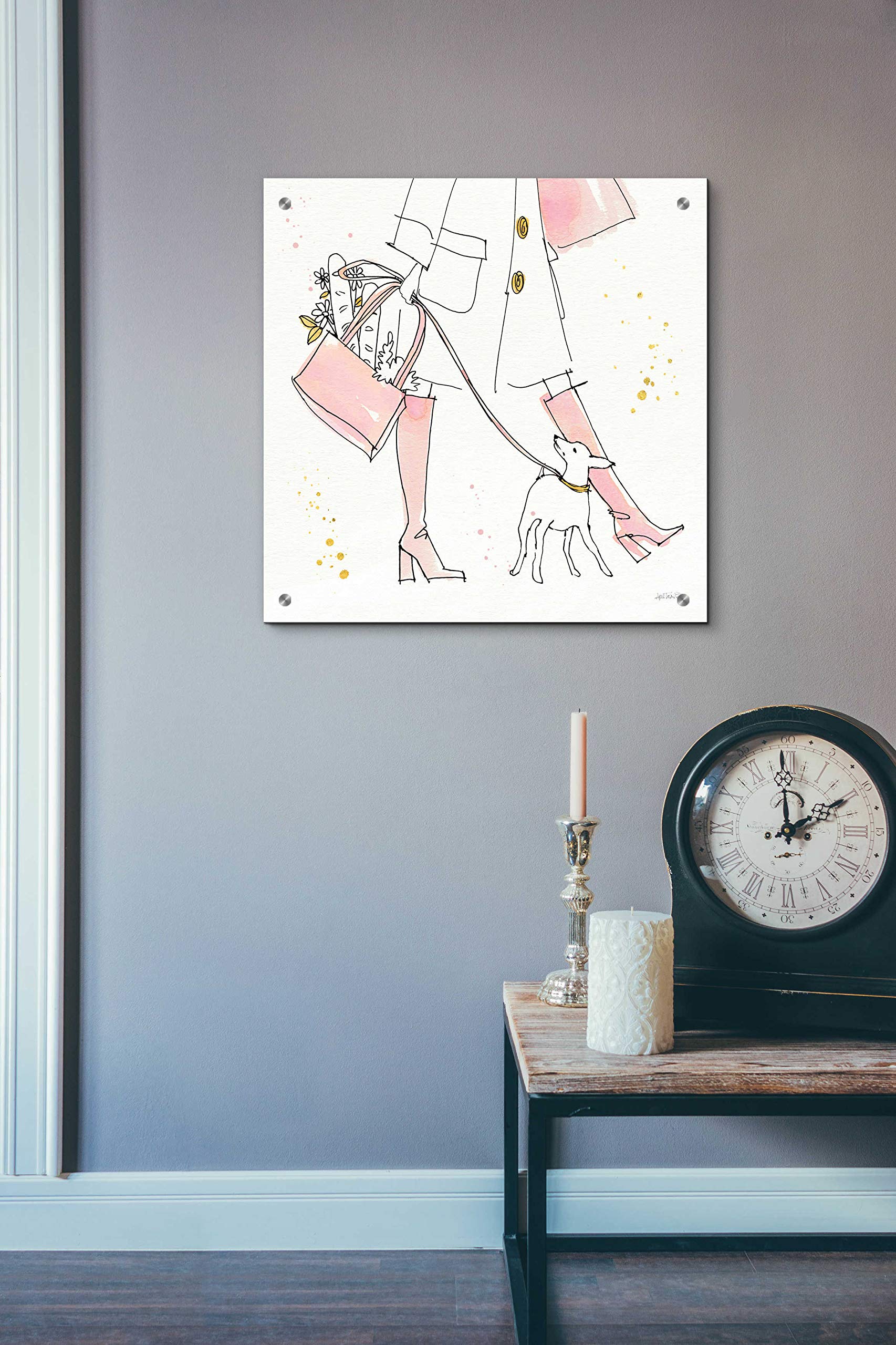 Epic Art 'Fashion Feet I' by Ann Tavoletti - 24x24 Inch Acrylic Glass Wall Decor, Modern Home & Office Artwork - Perfect for Living Room, Bedroom or Gallery Display