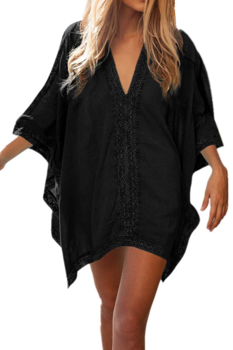 Kawai Peach Women's Beachwear Cover Up - Soft Cotton Tunic Sarong Swimsuit Bikini Cover Up for Summer - Perfect for Poolside, Beach Vacation & Resort Wear