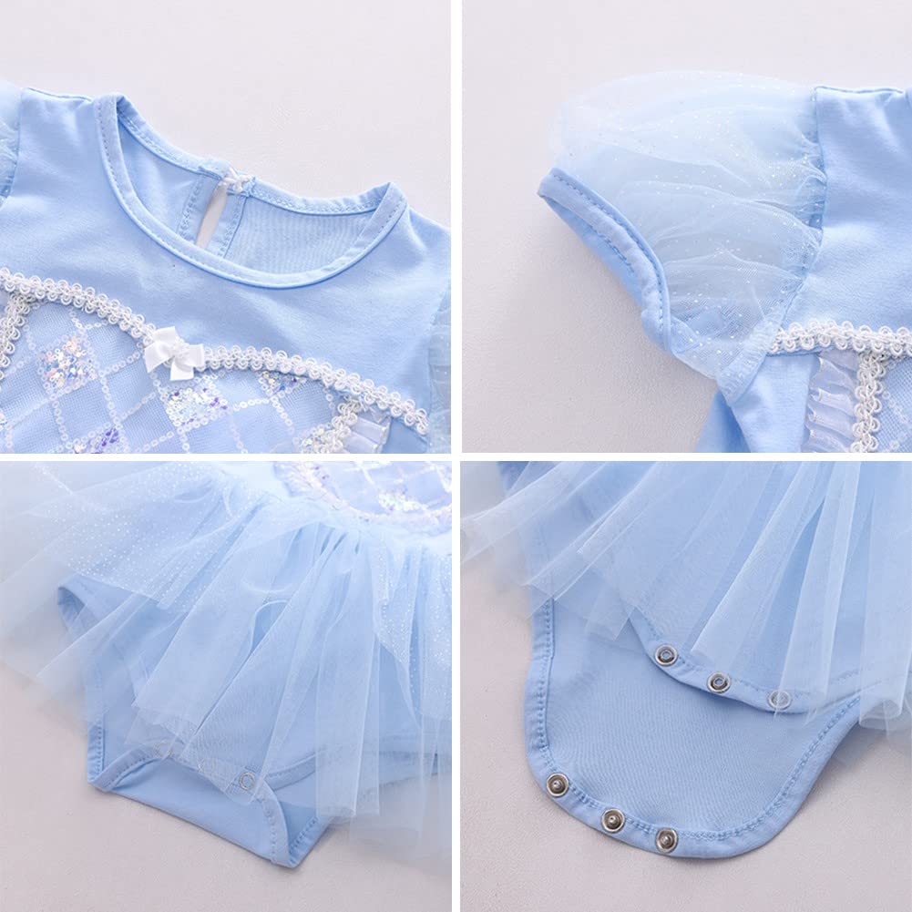 **Baby Girls Princess Costume Tutu Dress with Headband - Birthday, Halloween & Christmas Party Outfit for Toddlers & Kids - Perfect for Dress-Up, Photo Shoots & Special Occasions**