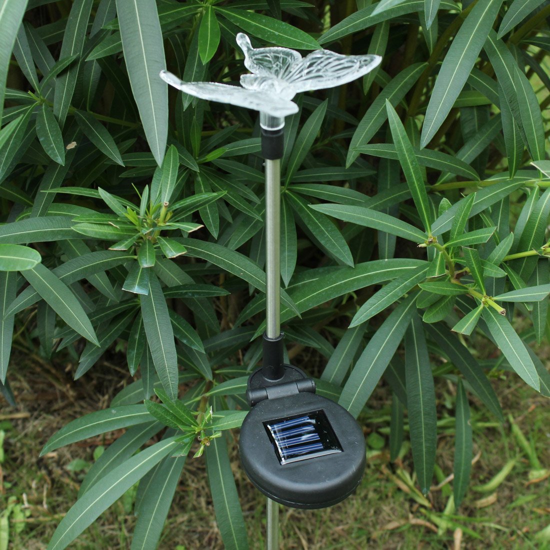 LED Solar Powered Outdoor Gutter Light, Fence Light & Wall Light - Waterproof Solar Stake Lights for Garden, Pathway, Yard & Landscape Lighting