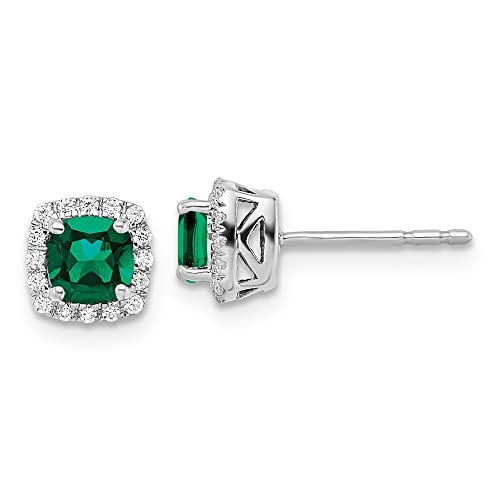 14k White Gold- Emerald