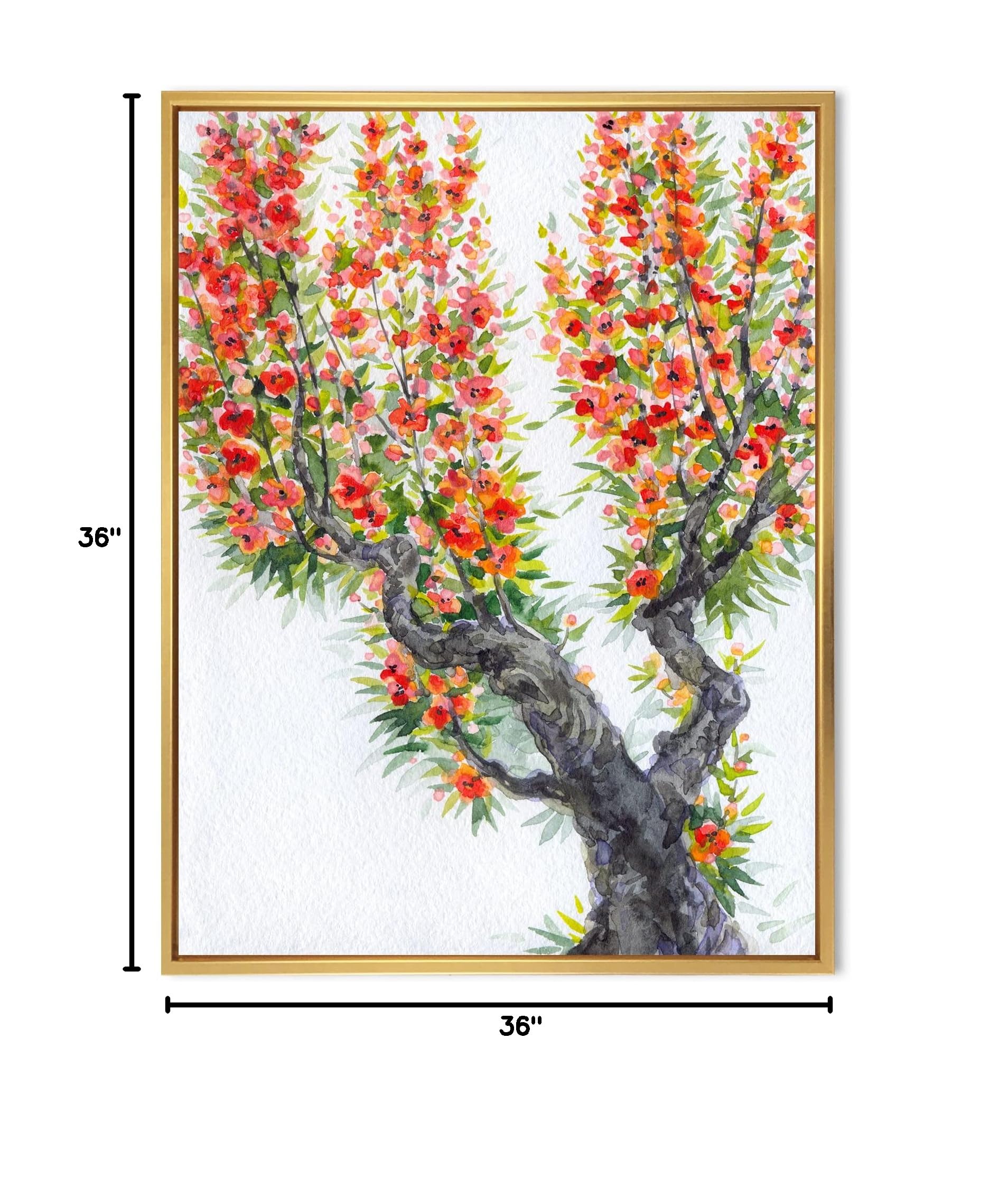 Blooming of An Old Tree In Spring II - Traditional Framed Canvas Wall Art Print for Living Room, Bedroom & Office Decor