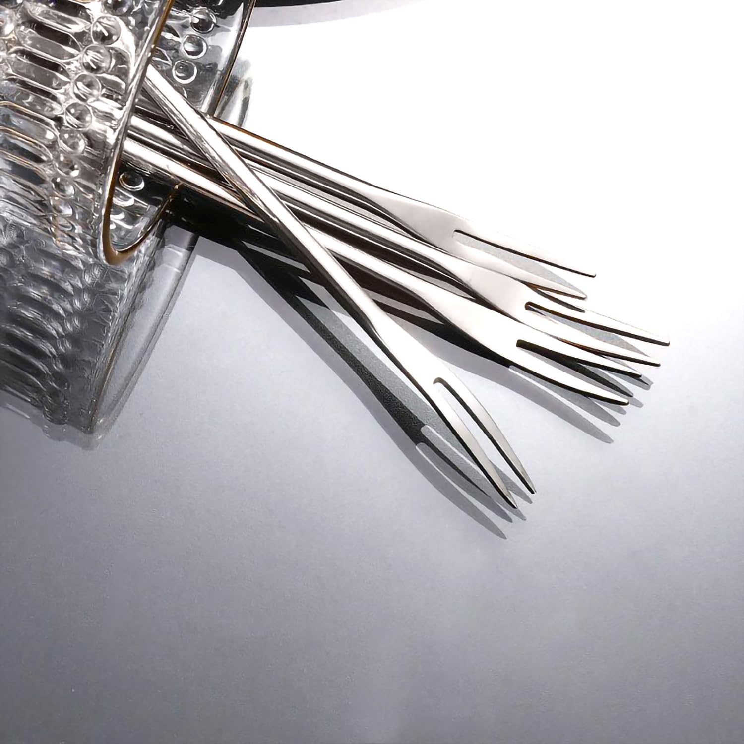 Premium Stainless Steel Dessert Forks Set - 4-Piece 5.1