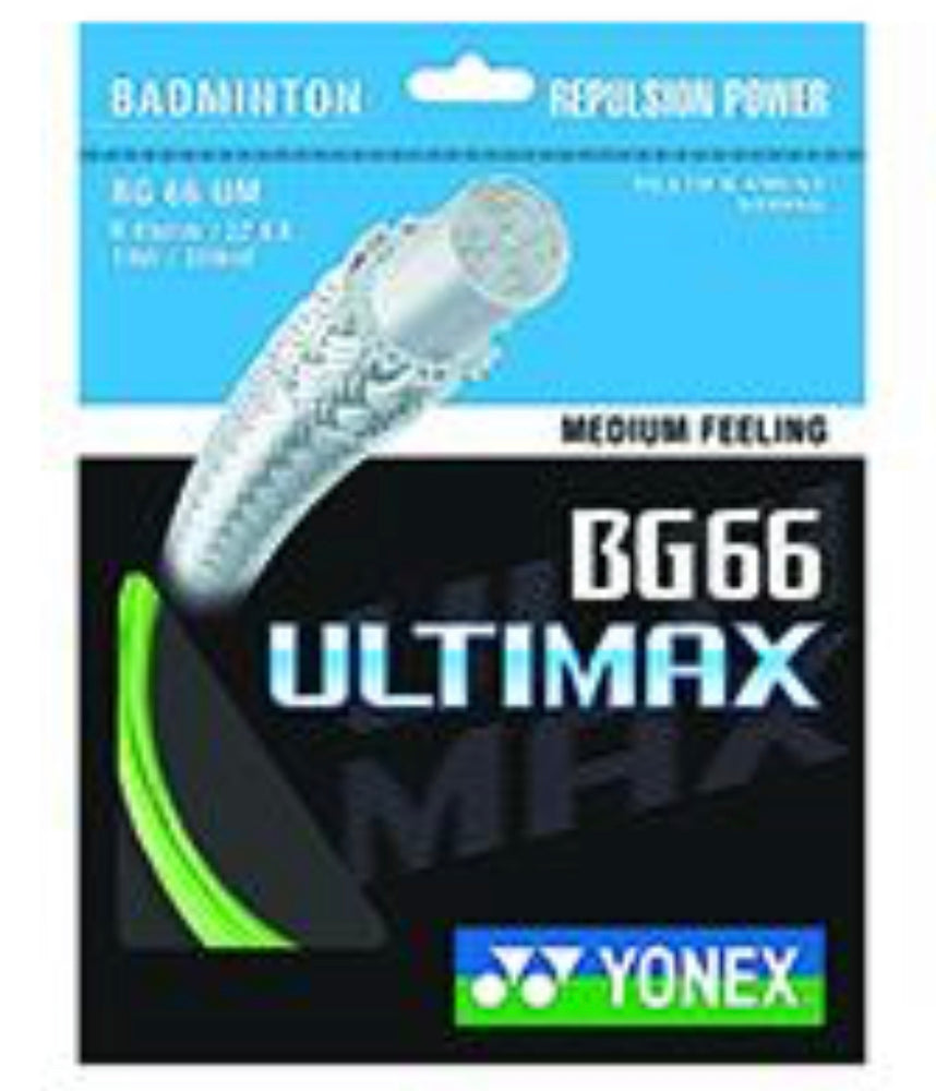 Yonex BG 66 Ultimax Badminton String - High Performance Badminton Racket String for Professional Players - Perfect for Tournaments & Training Sessions