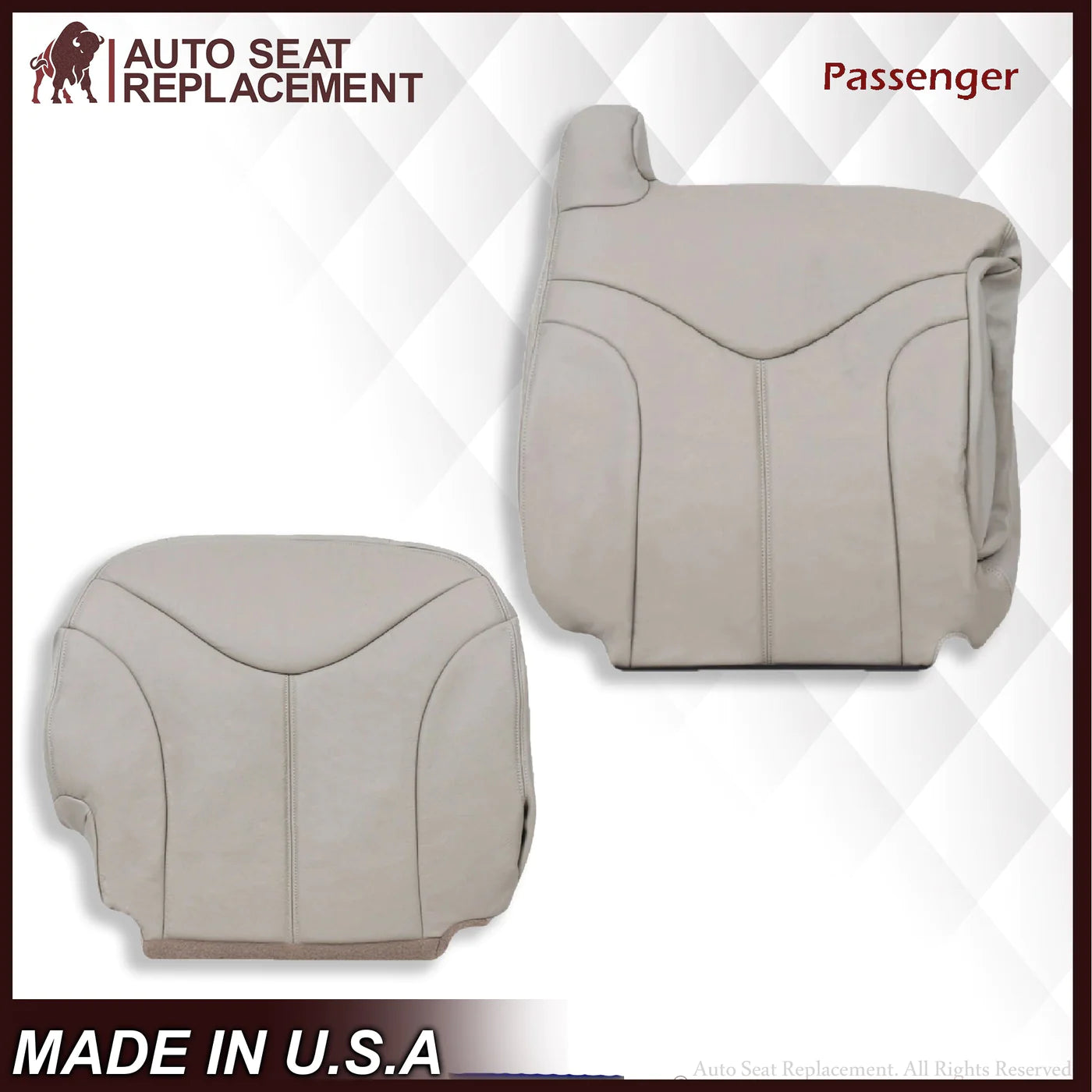 2000-2002 GMC Yukon XL 2nd Row Captain Seat 50/50 Split Bench Seat Cover - Shale Tan Color - Custom Fit for Yukon XL - Durable & Comfortable - Perfect for Road Trips & Family Adventures