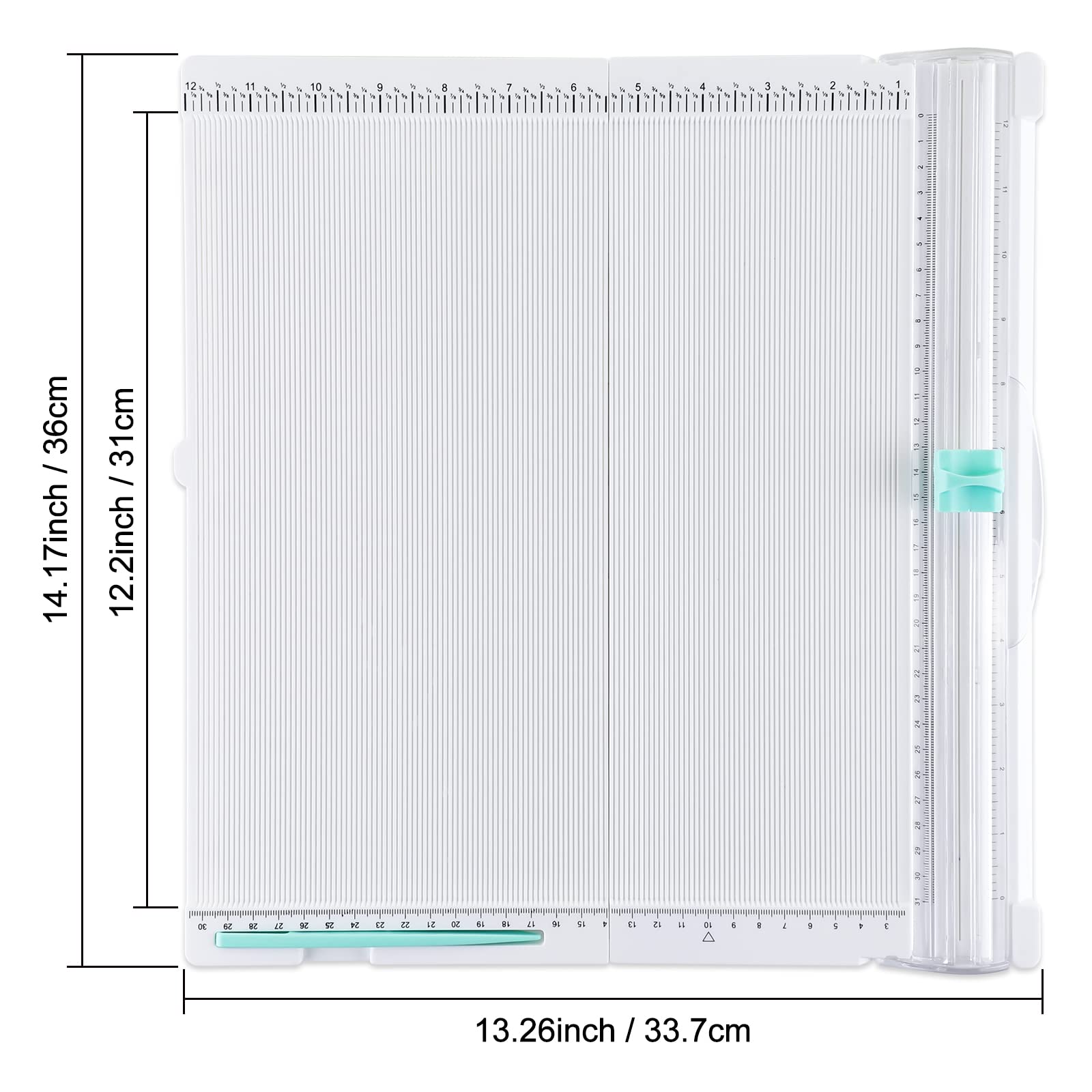 12.2x12.2 Inch Craft Paper Trimmer & Scoring Board - Precision Paper Cutter with Folding Tool for Scrapbooking, Card Making, Photo Albums & DIY Projects - Perfect for Crafters, Artists & Home Decor