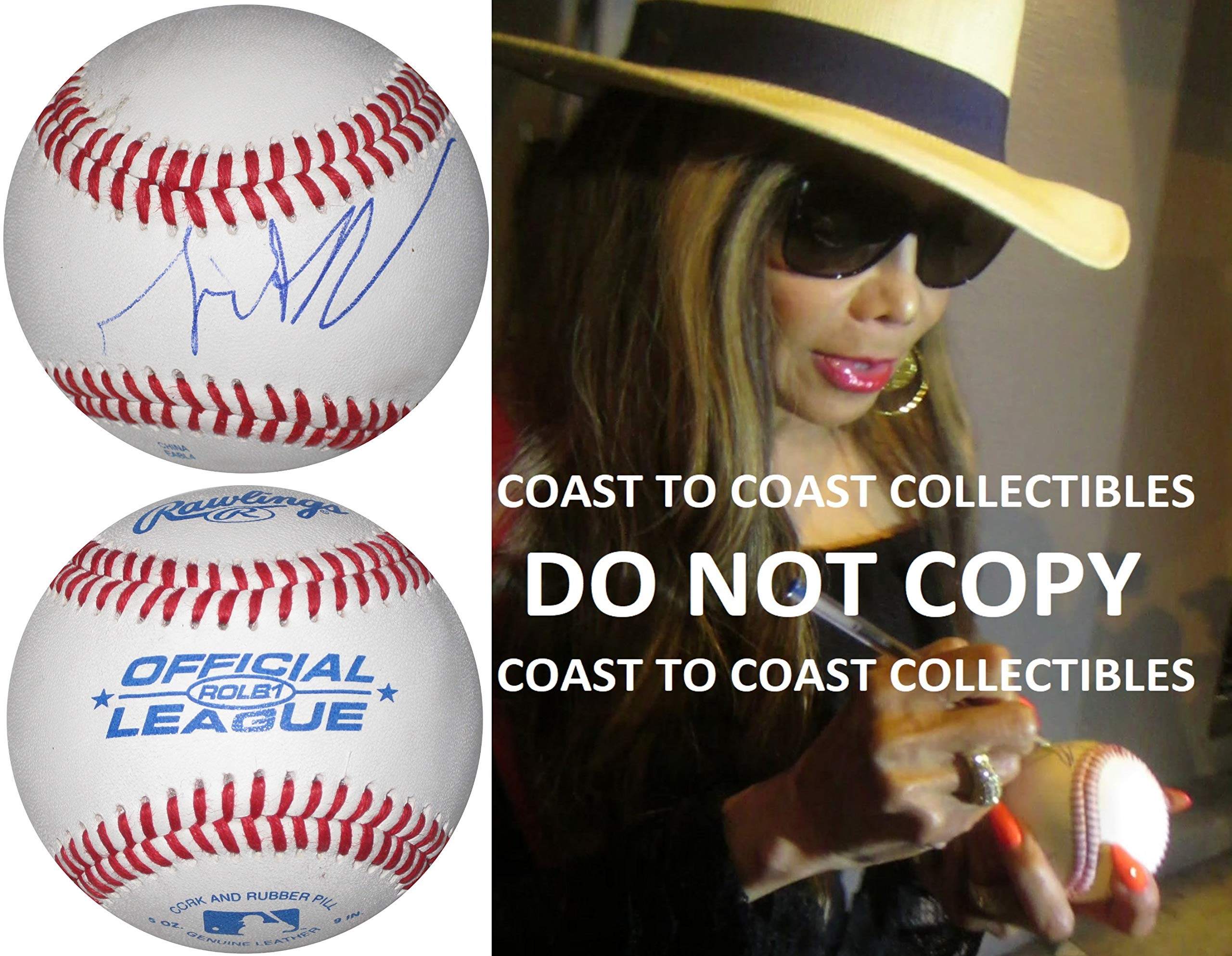 La Toya Jackson Signed Autographed Baseball with COA - Authentic Memorabilia from Singer & Actress - Perfect for Collectors, Fans, and Display in Home or Office