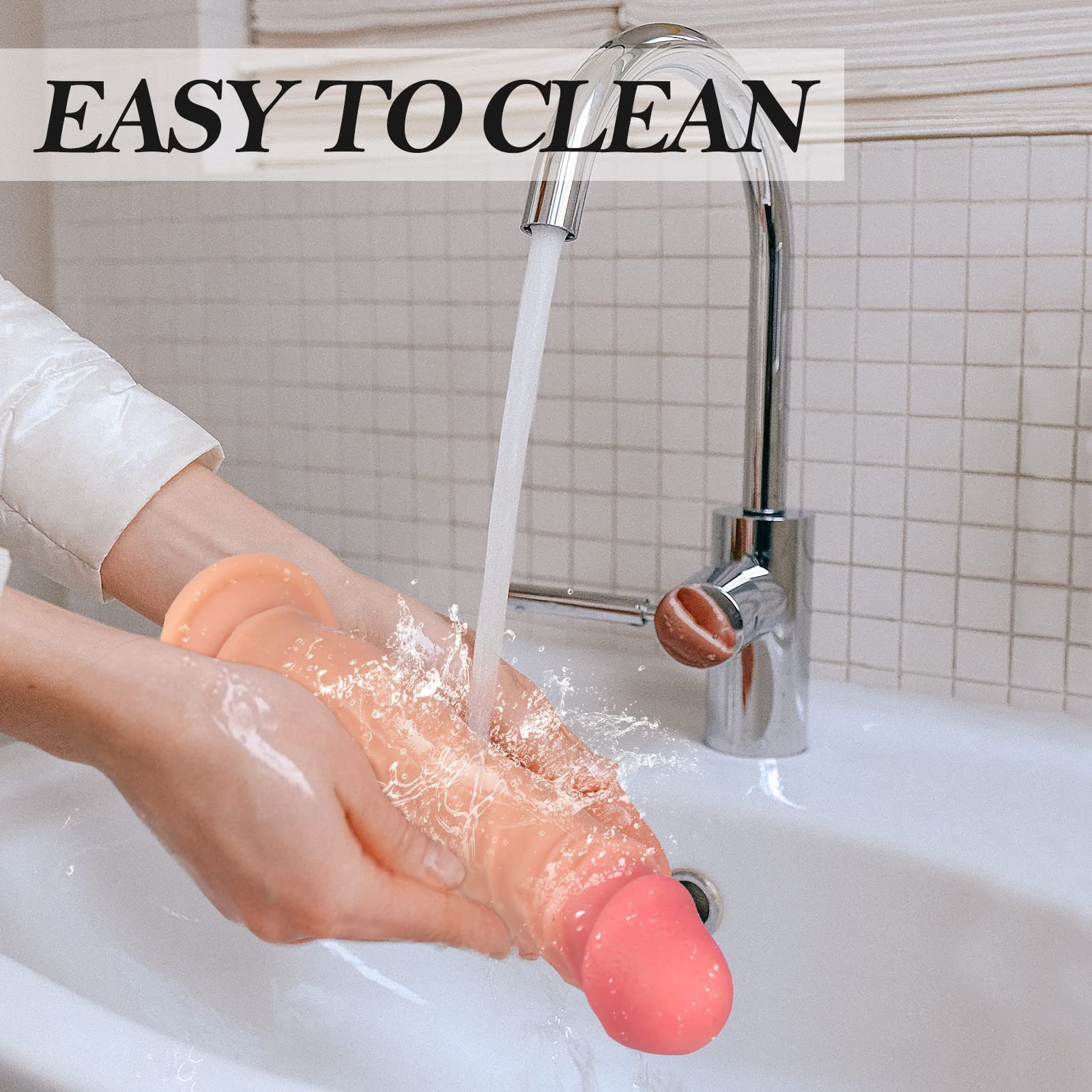7.6 Inches Realistic Strap-On Dildo with Adjustable Harness & Strong Suction Cup - Premium Silicone Adult Toy for Couples, Pegging, Lesbian Play - Perfect for BDSM, Fetish Fantasy & Sex Gift (Black)