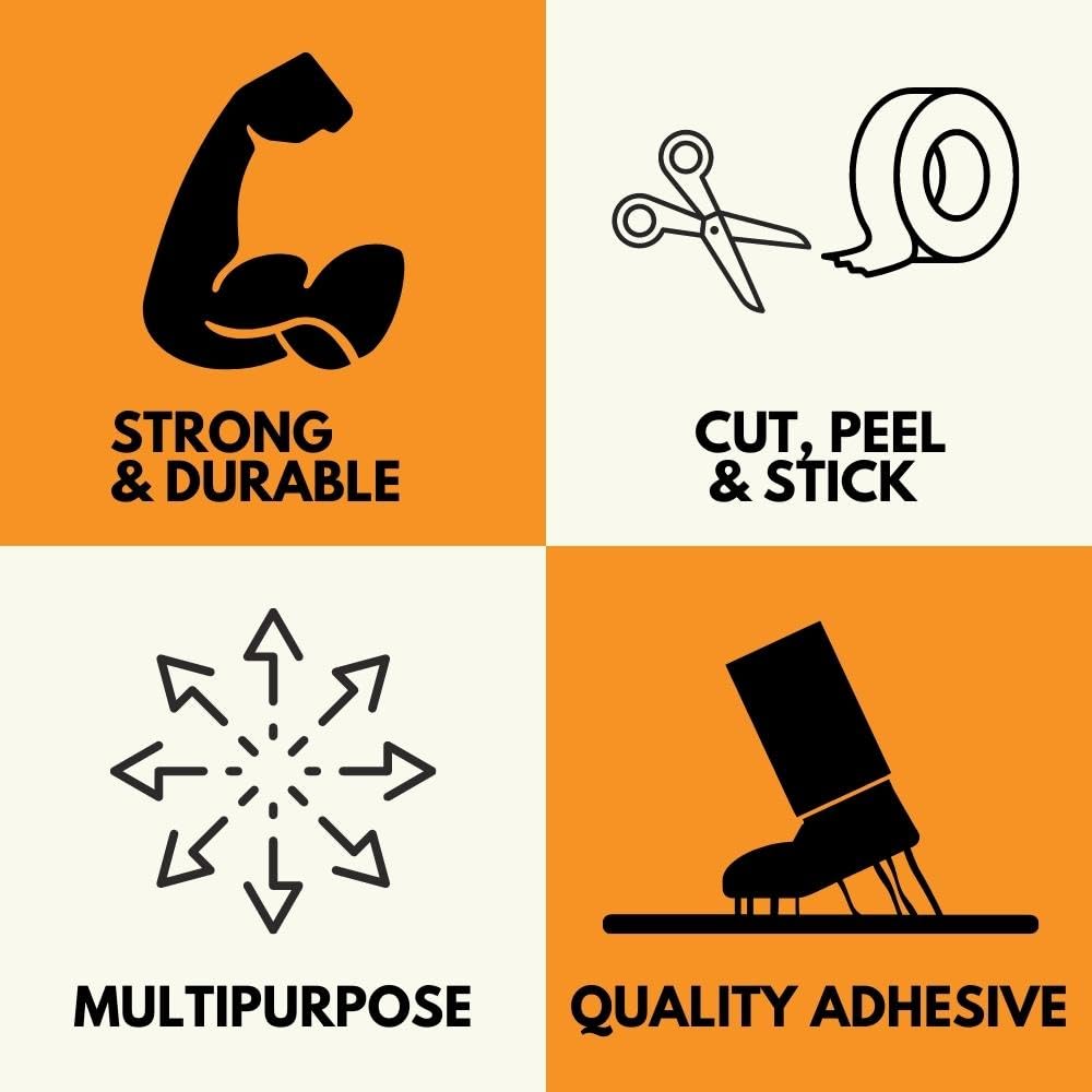 PSBM Orange Packing Tape with Dispenser - 2 Inch x 110 Yards, 12 Pack Heavy Duty Colored Packaging Tape for Moving, Storage & Shipping - Perfect for Home Office, Warehouse, and E-commerce Businesses