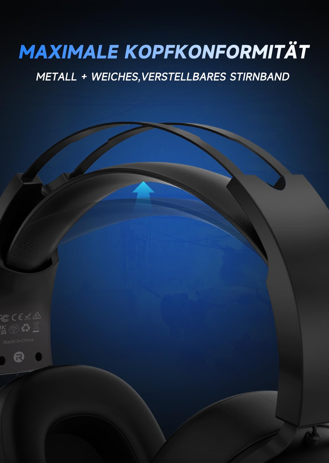 Gvyugke 7.1 Surround Sound Gaming Headset with Microphone - USB Wired RGB Headphones for PC, Laptop, PS5 - Perfect for Competitive Gaming, Streaming & Online Meetings