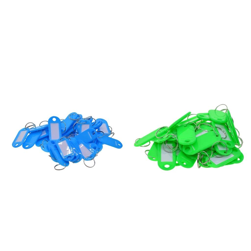 DYNWAVE Plastic Key Tags - Colorful Key Rings for Home & Office