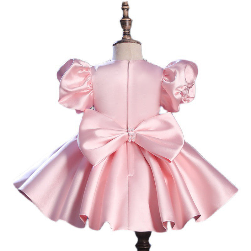 **Puff Sleeve Princess Party Dress for Baby Girls & Toddlers – Perfect for Birthday Celebrations, Photo Shoots & Special Occasions**