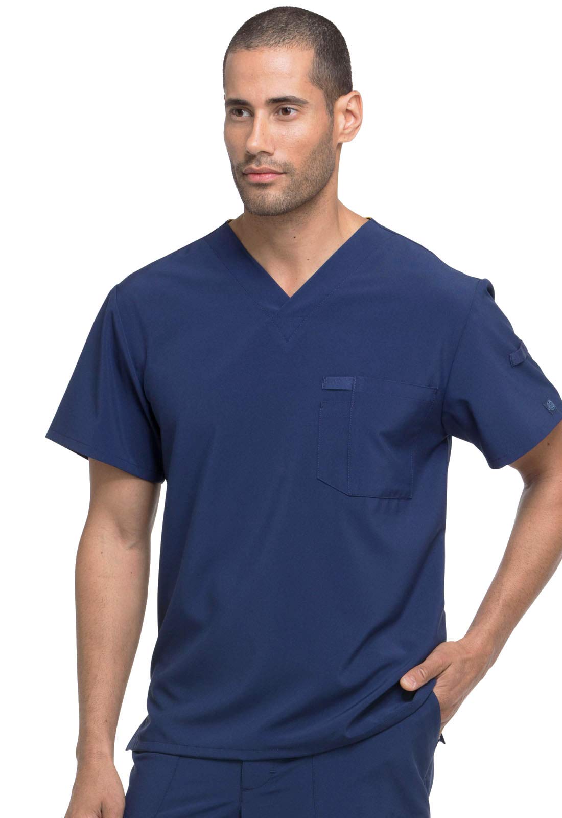 Dickies EDS Essentials Men's Scrubs Top - Tuckable V-Neck Work Shirt DK635 - Comfortable Medical Uniform for Doctors & Nurses