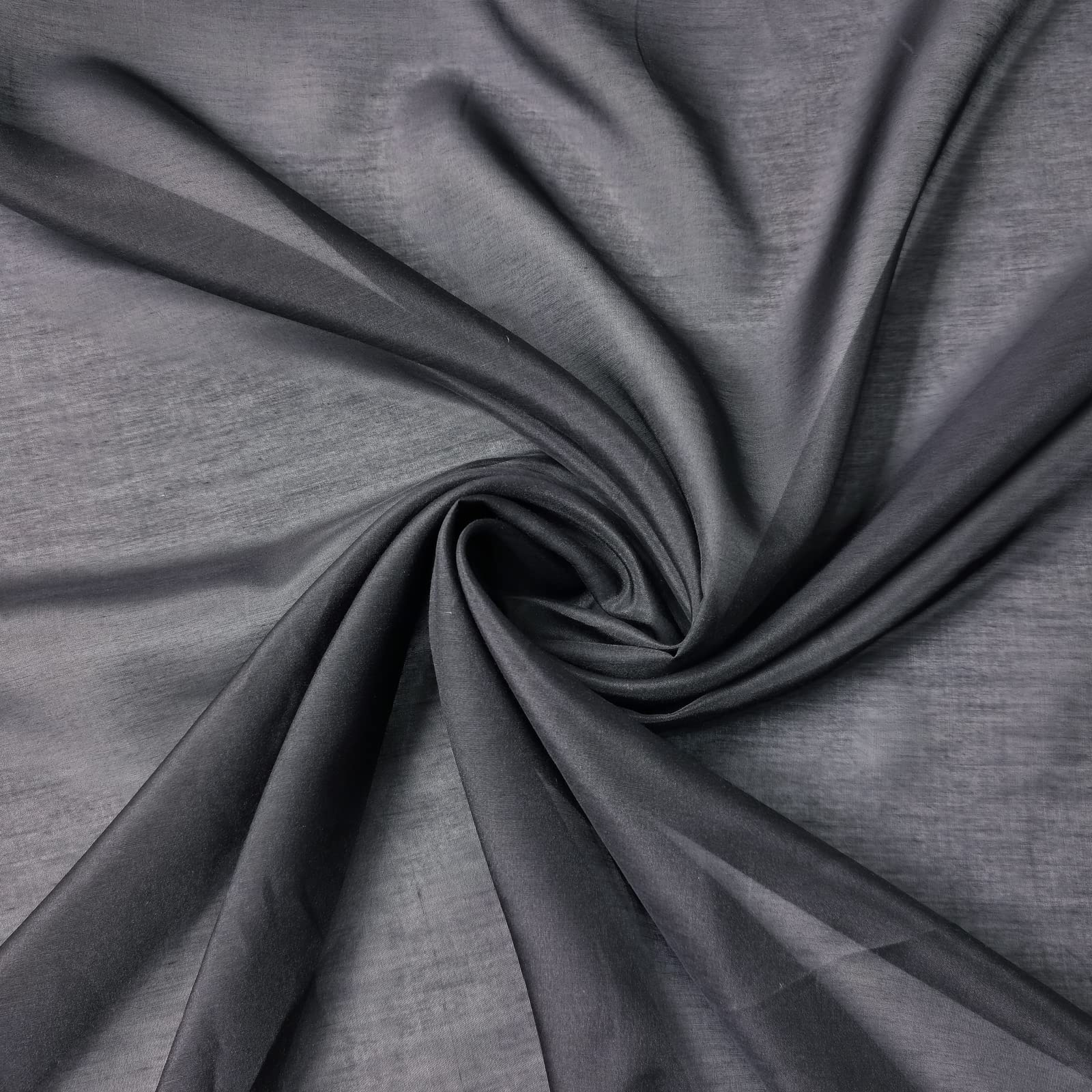 100cm x 140cm Black Silk Cotton Fabric - Premium Dress Lining Material for Gowns, Scarves & DIY Sewing Projects | Soft Tissue Silk Fabric for Fashion Design & Crafting (Ideal for Evening Wear, Bridal Gowns & Luxury Accessories)