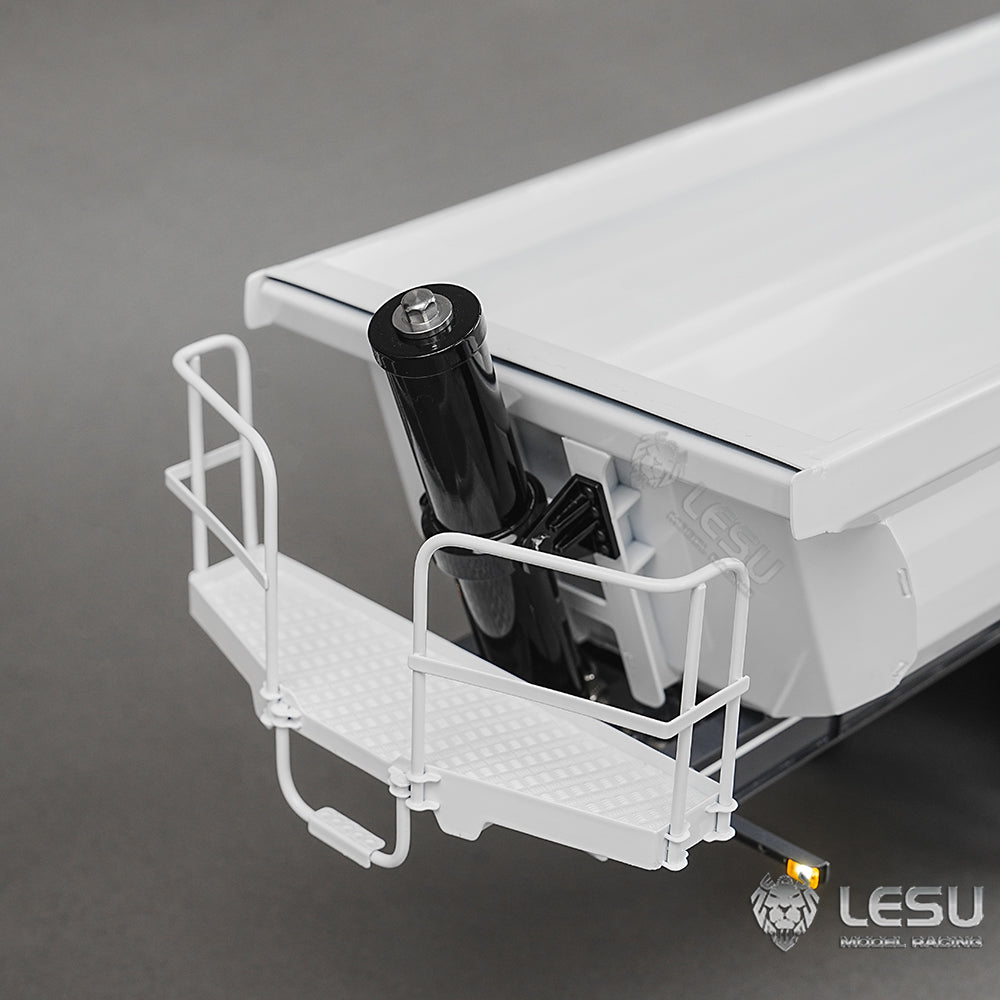 1/14 Scale Metal LESU 3-Axle Hydraulic Dump Trailer A0045 - Unassembled & Unpainted RC Model for TAMIYA Tractor Trucks | DIY Construction Vehicle Project for Hobbyists & Collectors | Perfect for RC Crawler Scenes, Construction Displays & Model Truck Shows