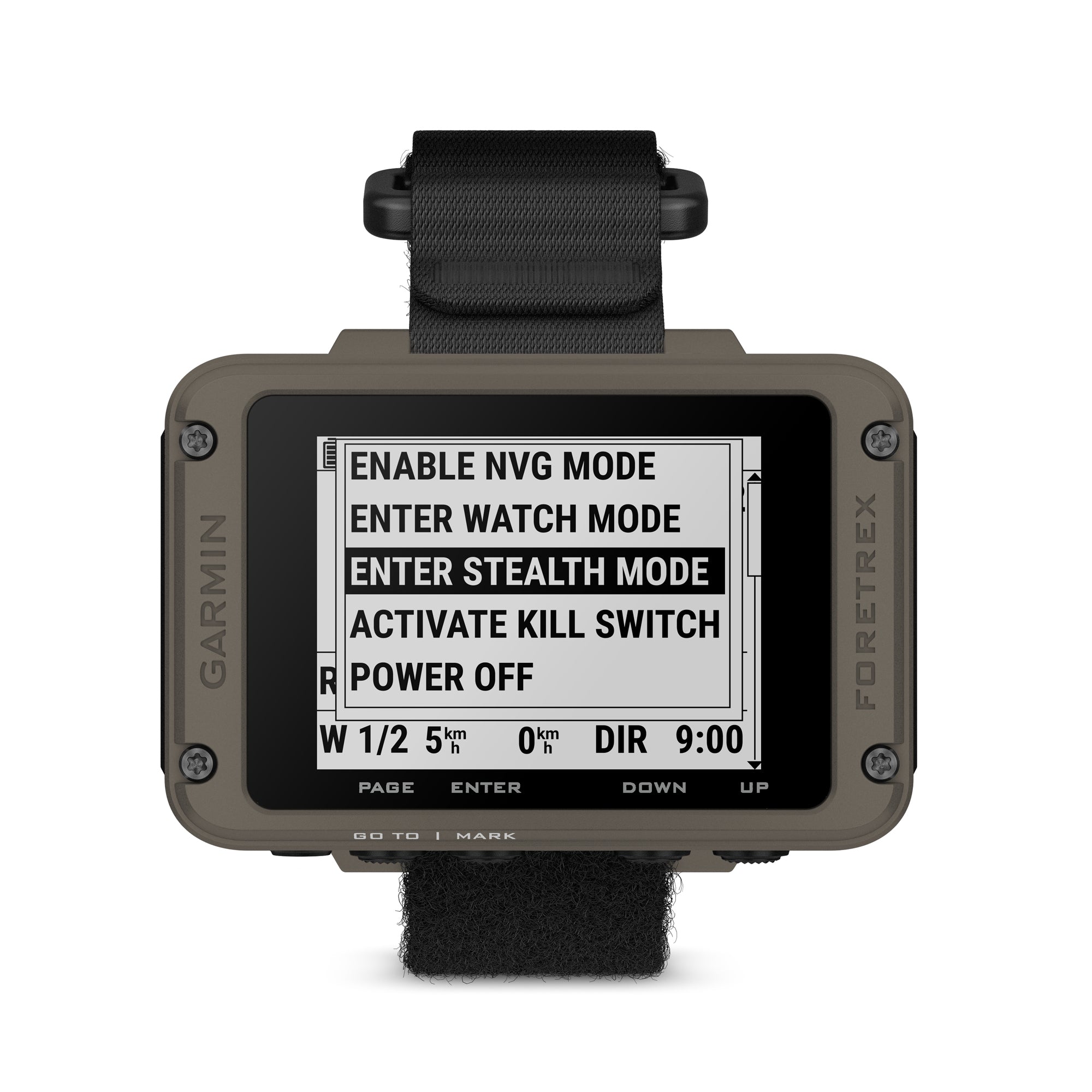 Garmin Foretrex 901 Military GPS Navigator - Waterproof Hiking & Tactical Watch with NVG Compatibility for Outdoor Adventures & Night Operations