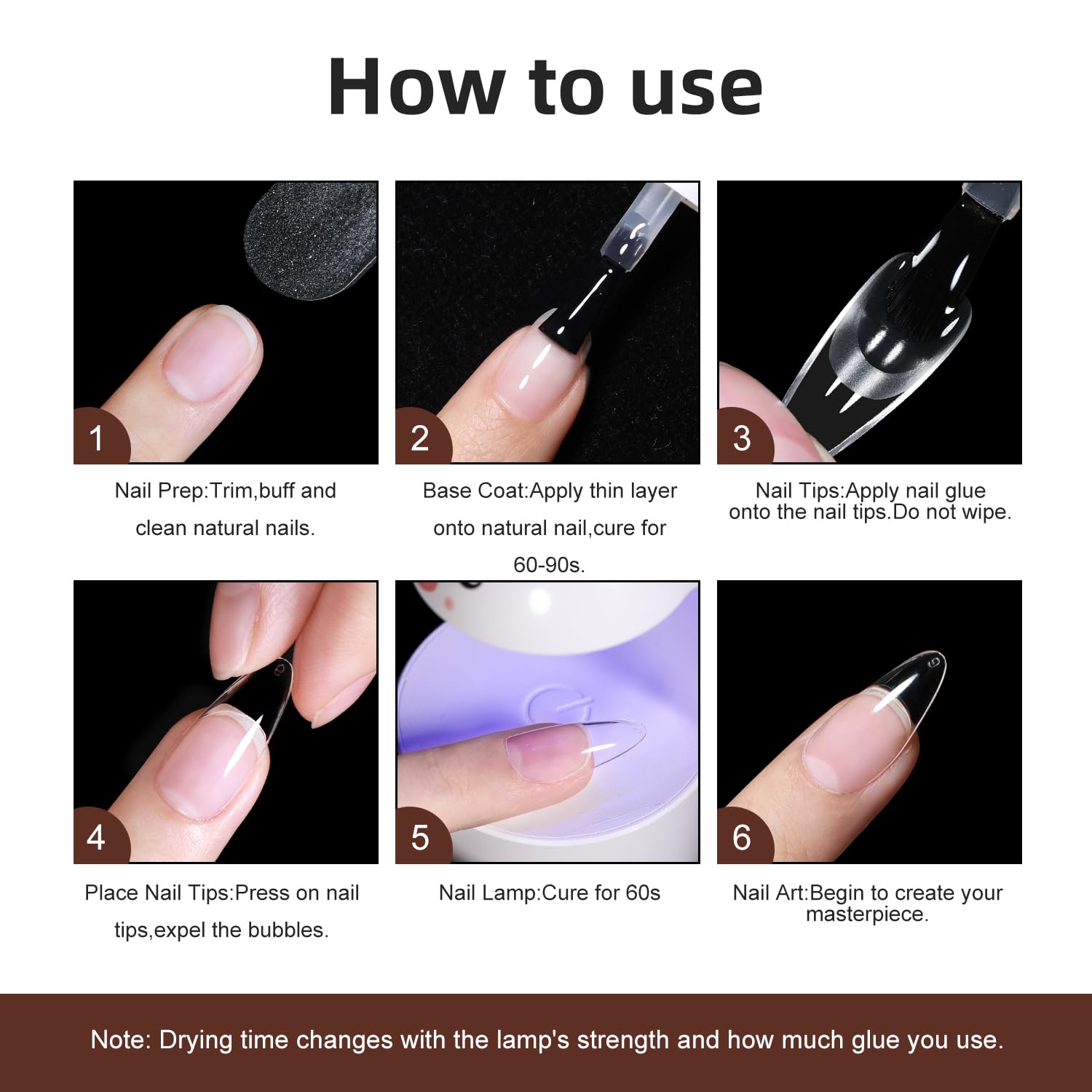 Beautpal 5-in-1 Nail Glue Gel for Acrylic Nails & Press On Nails - Long Lasting UV/LED Curing Nail Extension Glue with Strong Adhesion - Perfect for Nail Tips, False Nails & Nail Repair - Salon Quality & DIY Home Manicure