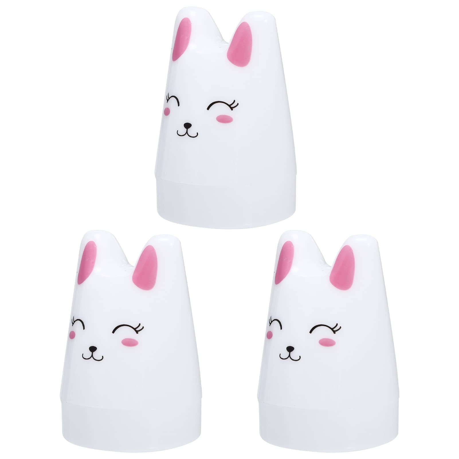Minkissy 3 Sets Nail Stamp Kit - Cartoon Rabbit Nail Art Stamping Stamper with Transparent Silicone Transfer Tool & Cover for Salon & Home Manicure | DIY Nail Design, Gift for Nail Lovers, Perfect for Parties & Special Occasions