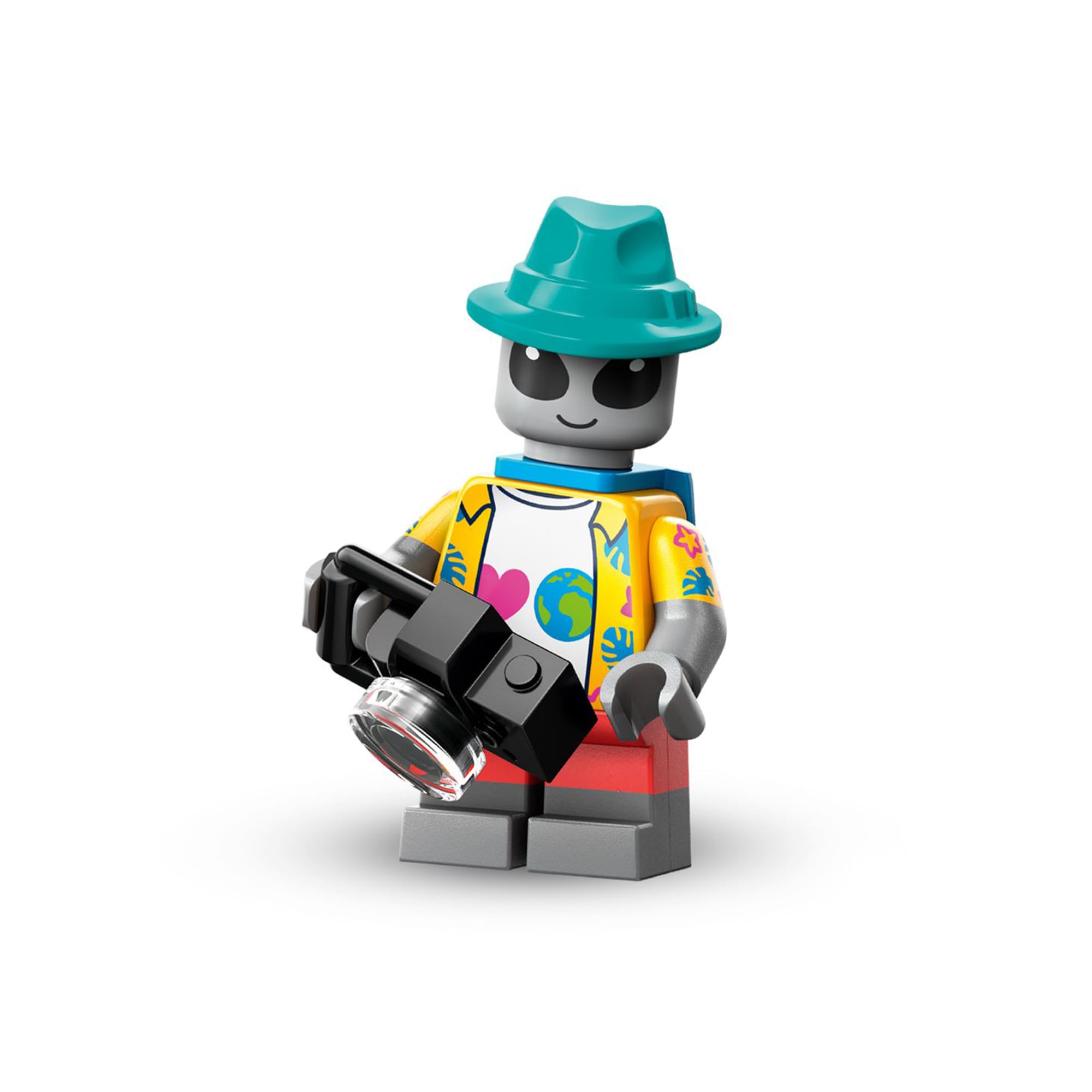 Alien Tourist Lego Minifigure Series 26 Space - Collectible Individual Figure with Stand & Accessories, Complete CMF Set (col26-3) - Perfect for Lego Collectors, Space-Themed Displays & Creative Play
