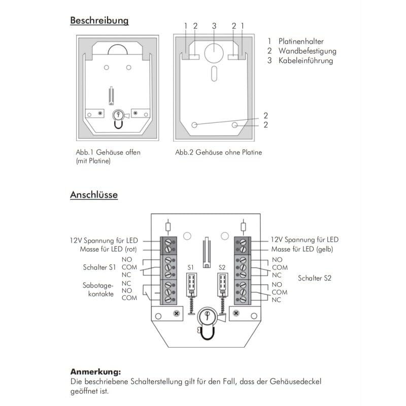 ABUS SE1010 Heavy Duty Silver Key Switch - 117 x 85 x 42mm (BxHxT) - Secure Access Control for Electrical Cabinets, Industrial Equipment & Security Systems