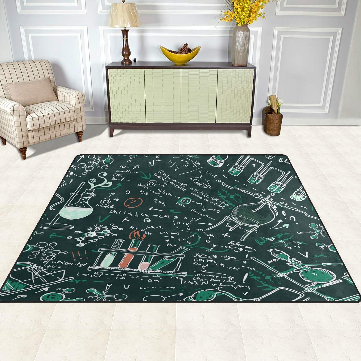 ALAZA Chemistry Educational Area Rug 5'3
