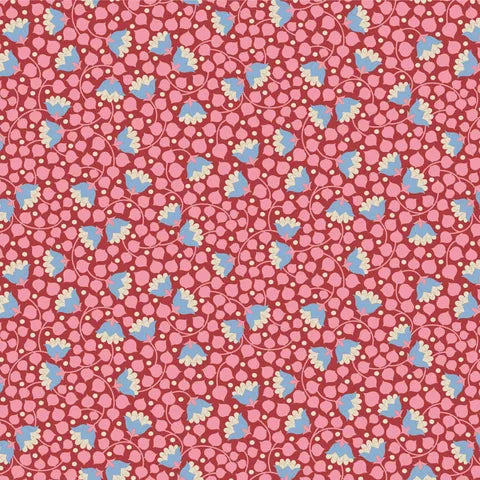 Bellflower Tilda 110129 Pink Floral Fabric - Perfect for Quilting, Sewing & DIY Home Decor Projects