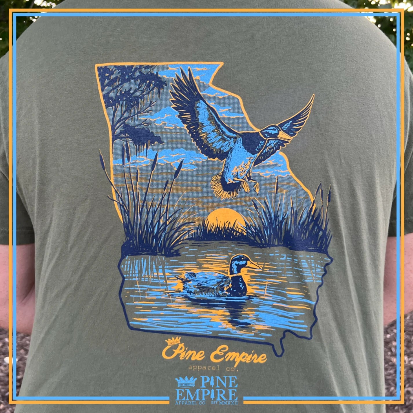 Pine Empire Ducks At Dawn Graphic T-Shirt - Soft Cotton Tee for Men & Women - Casual Streetwear & Everyday Comfort