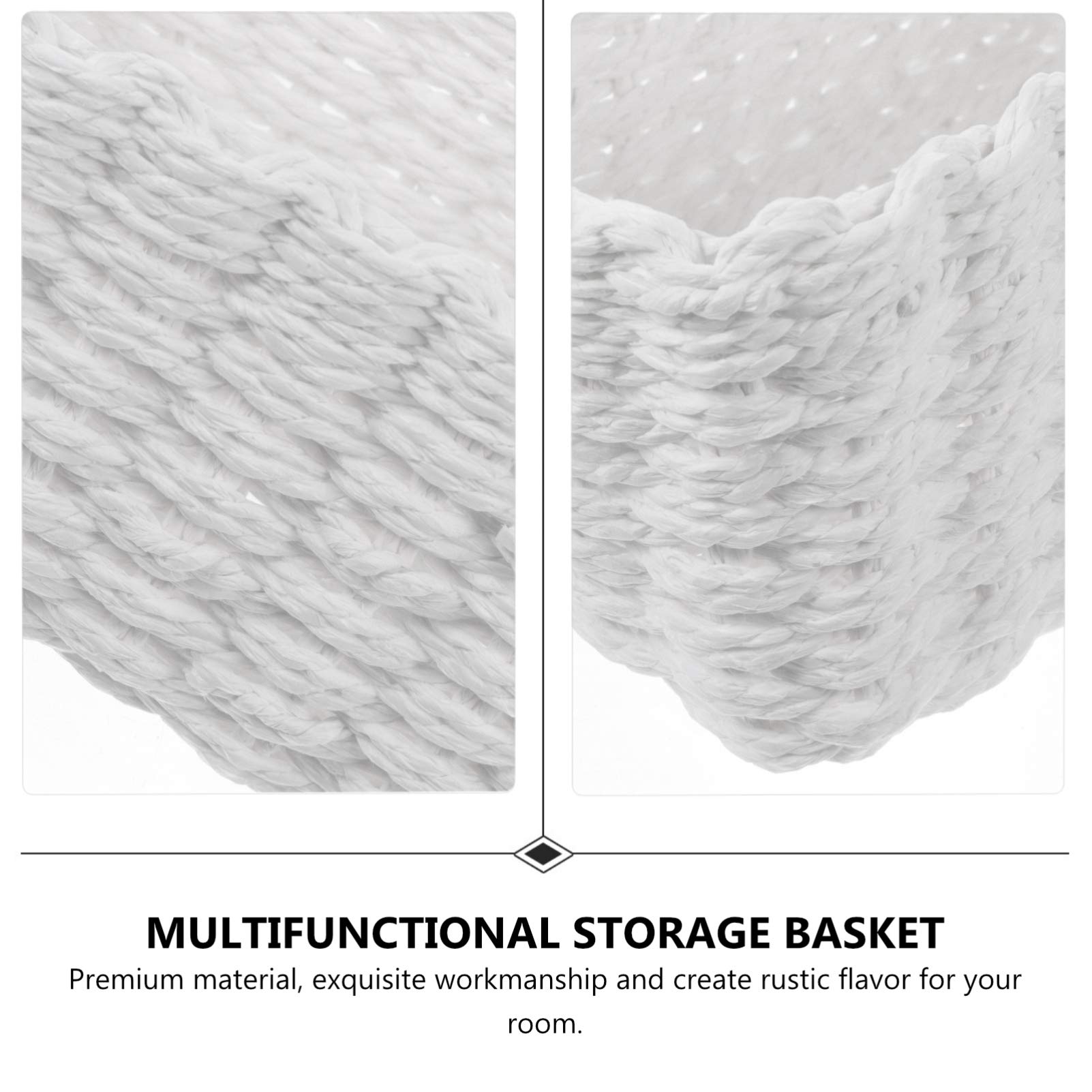 Hemoton 3-Piece Woven Seagrass Storage Baskets Set - Natural Rattan Organizing Bins for Home Decor, Bathroom, Bedroom & Office - Perfect for Cosmetic Storage, Towels, Blankets & Magazines
