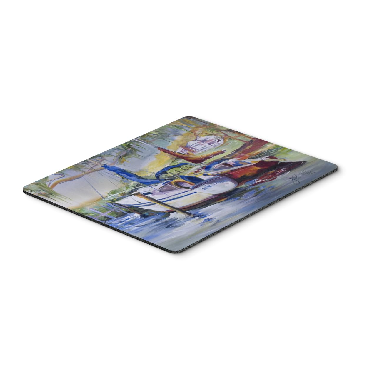 Lucky Dream Sailboat Mouse Pad & Trivet - Washable Large Mousepad for Home Office, Gaming, Computer & Laptop - Perfect for Work Desks & Kitchen Use