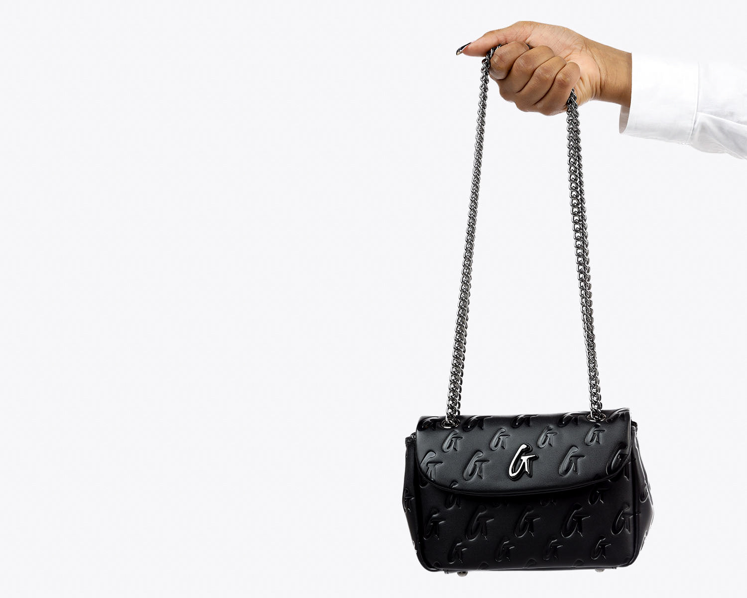Mini Monogram Flap Bag - Stylish Black Crossbody Purse for Women | Perfect for Everyday Use, Work & Evening Events