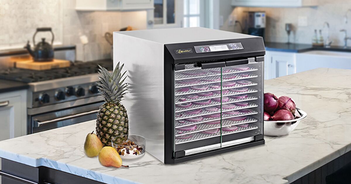 Premium Stainless Steel 10-Tray Excalibur Food Dehydrator - Large Capacity for Fruits, Vegetables & Jerky - Perfect for Healthy Snacks, Camping & Meal Prep