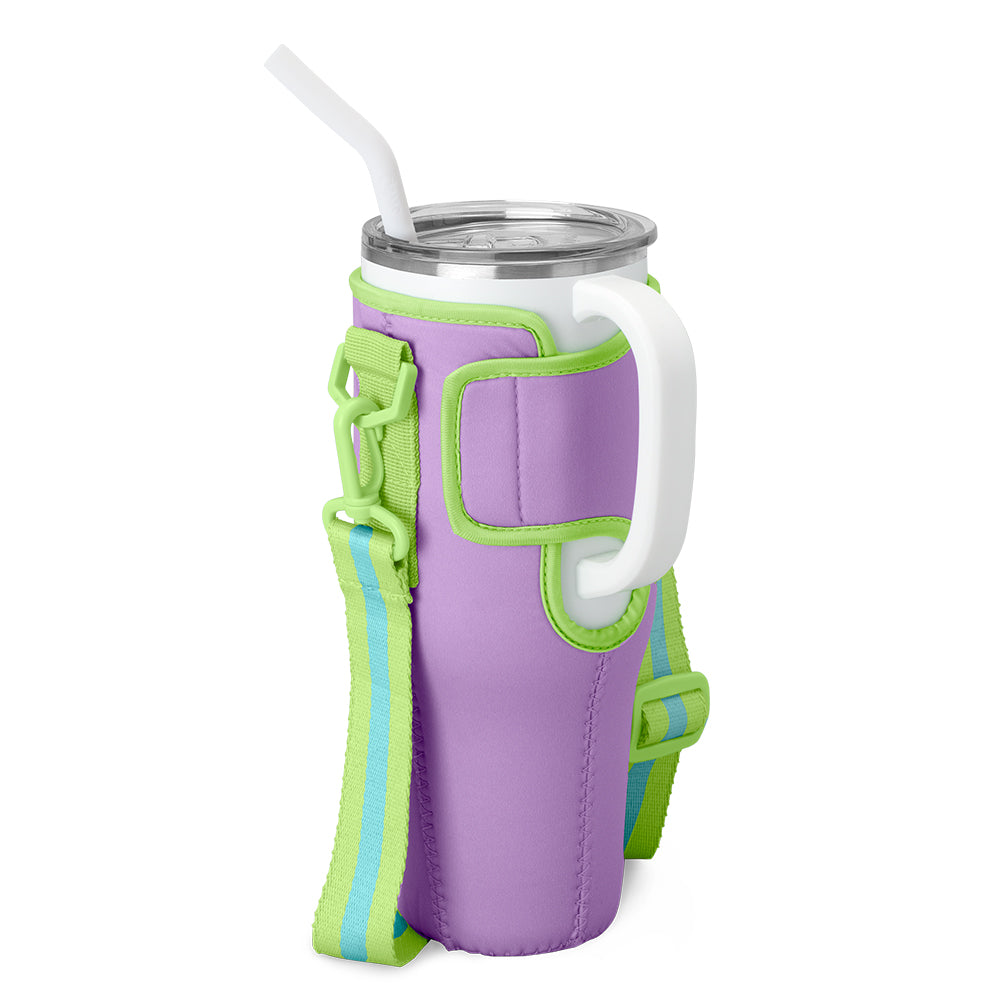 40oz Ultra Violet Mega Mug Sling - Insulated Stainless Steel Tumbler with Handle & Lid for Hot/Cold Drinks - Perfect for Camping, Hiking, Travel & Outdoor Adventures
