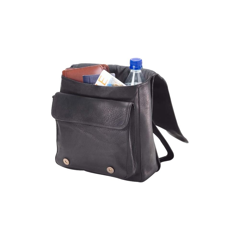 Genuine Vachetta Leather Hip To Be Square Backpack in Café Brown - Stylish & Durable for Work, Travel & College