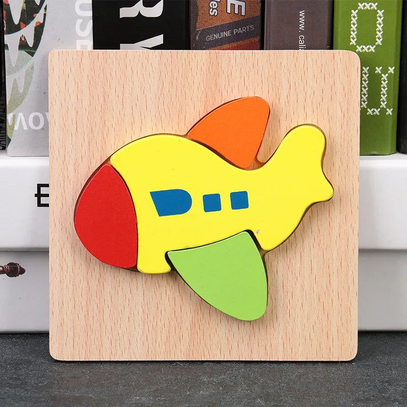 3D Wooden Animal Puzzles for Toddlers - Educational Learning Toys for Kids - Perfect for Early Childhood Development & Montessori Playtime