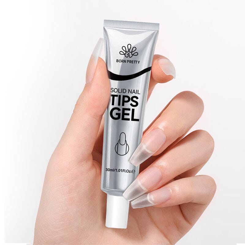 30ml Solid Nail Tips Gel - Professional Strength Acrylic Nail Glue for Long-Lasting Manicures - Perfect for Nail Extensions, Salon Use & DIY Nail Art at Home