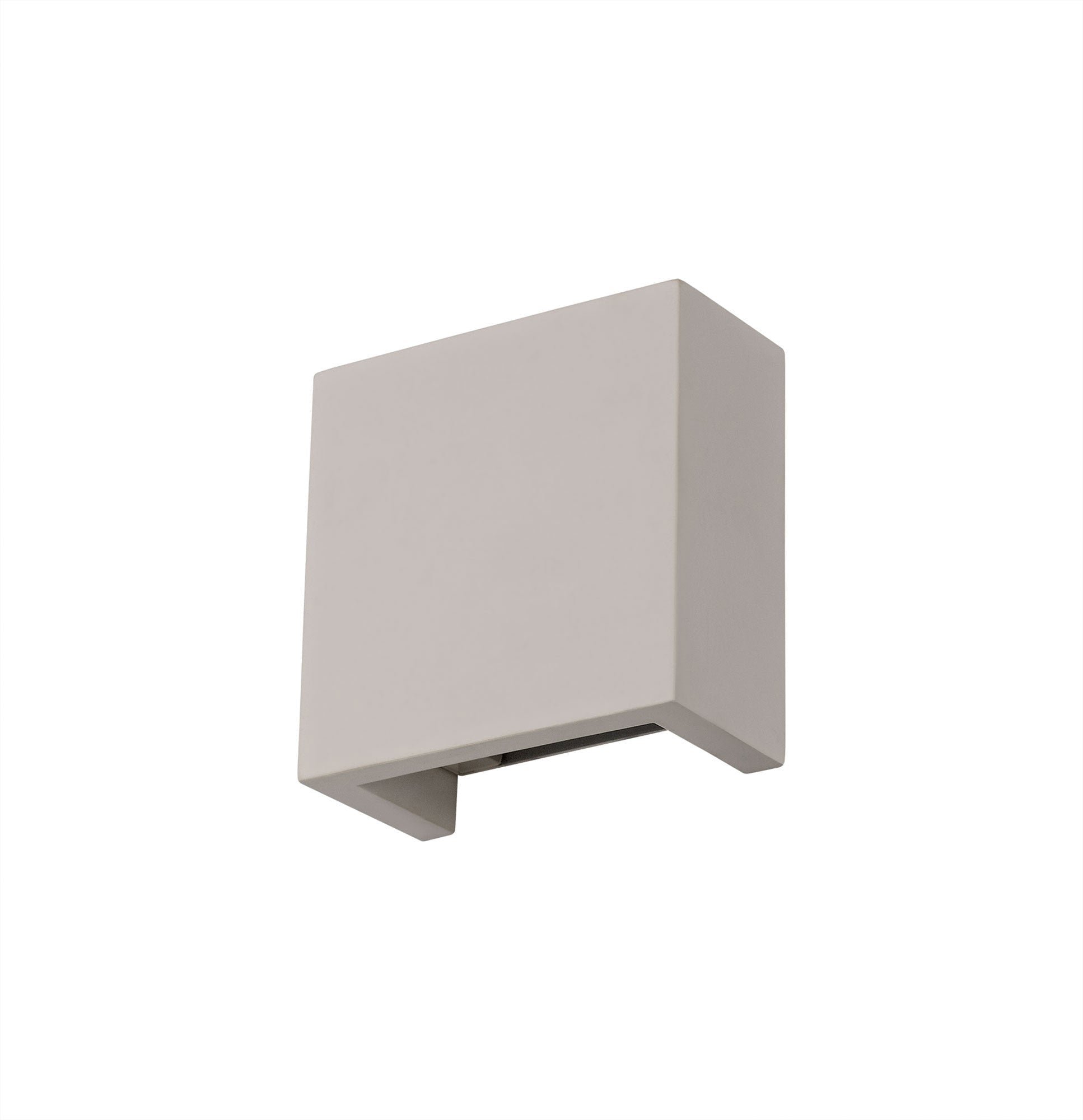 Alina Square Wall Lamp - 6.5W LED Light Fixture, 3000K Warm White, 592 Lumens, Paintable White Gypsum Surface - 3 Year Warranty - Perfect for Bedroom, Living Room, Hallway & Office Lighting