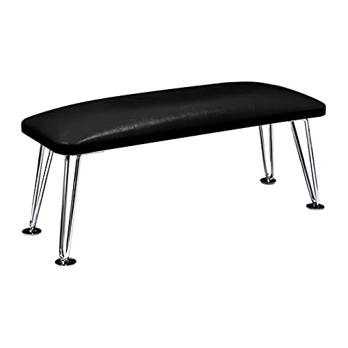 Newmind Professional Stainless Steel Nail Arm Rest Stand with Cushion - Nail Technician Station for Manicure, Pedicure & Nail Art | Compatible with Nail Dust Collector & Nail Dryer (Black) | Perfect for Salon, Spa & Home Nail Care