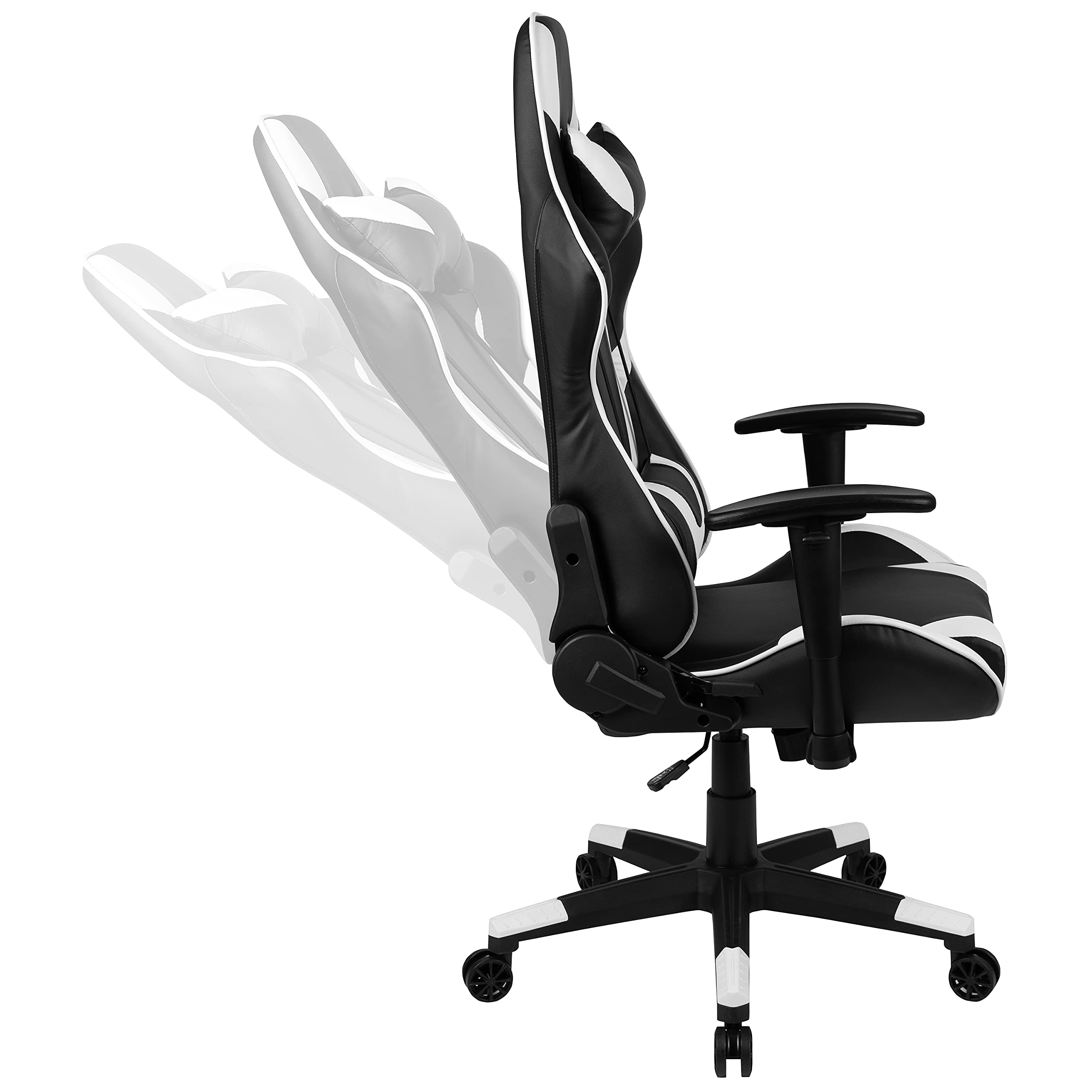 EMMA + OLIVER Black Gaming Desk Bundle with Cup Holder, Headset Stand & Mouse Pad - Ergonomic Computer Desk for Home Office, Streaming & Esports Setup