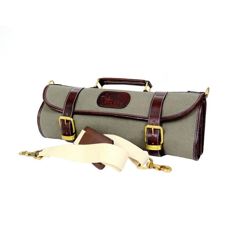 Boldric BOCKR108 15-Pocket Canvas Knife Roll Bag - Green - Perfect for Chefs, Butchers & Culinary Students - Organize & Protect Knives Safely