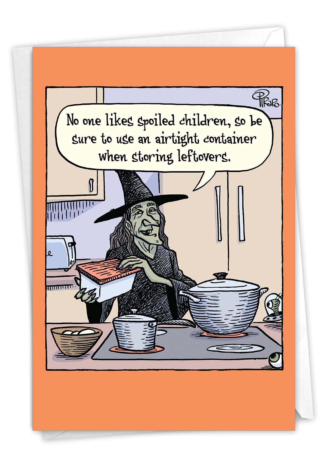 Funny Halloween Card with Envelope - Spooky & Festive Notecard for Halloween - Perfect for Parties, Trick-or-Treating & Gifts - C9475HWG