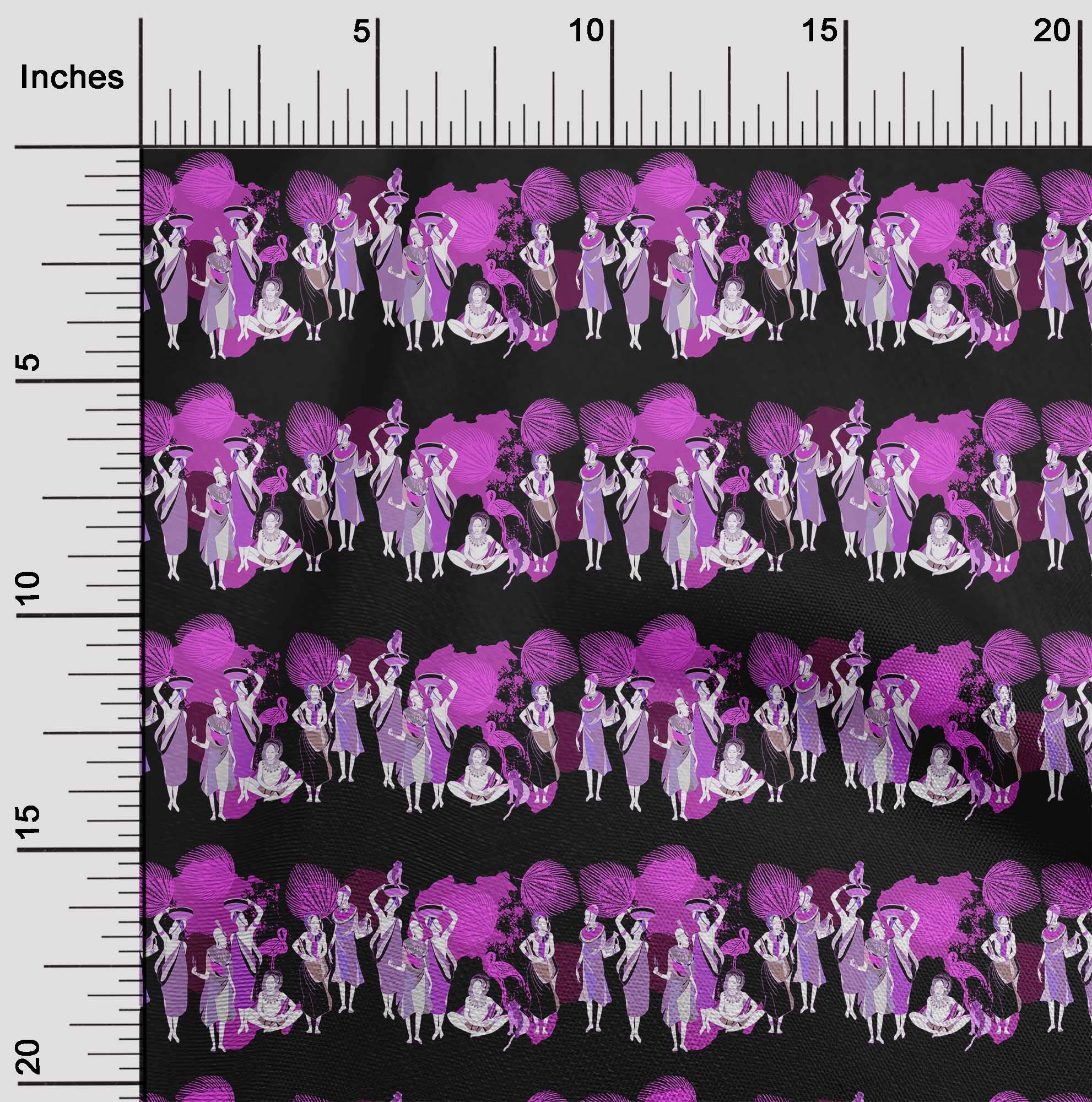 oneOone Polyester Spandex Fuschia Pink African Print Fabric by The Yard - 56 Inch Wide Dress Material for African Attire, Dashiki, and Home Decor