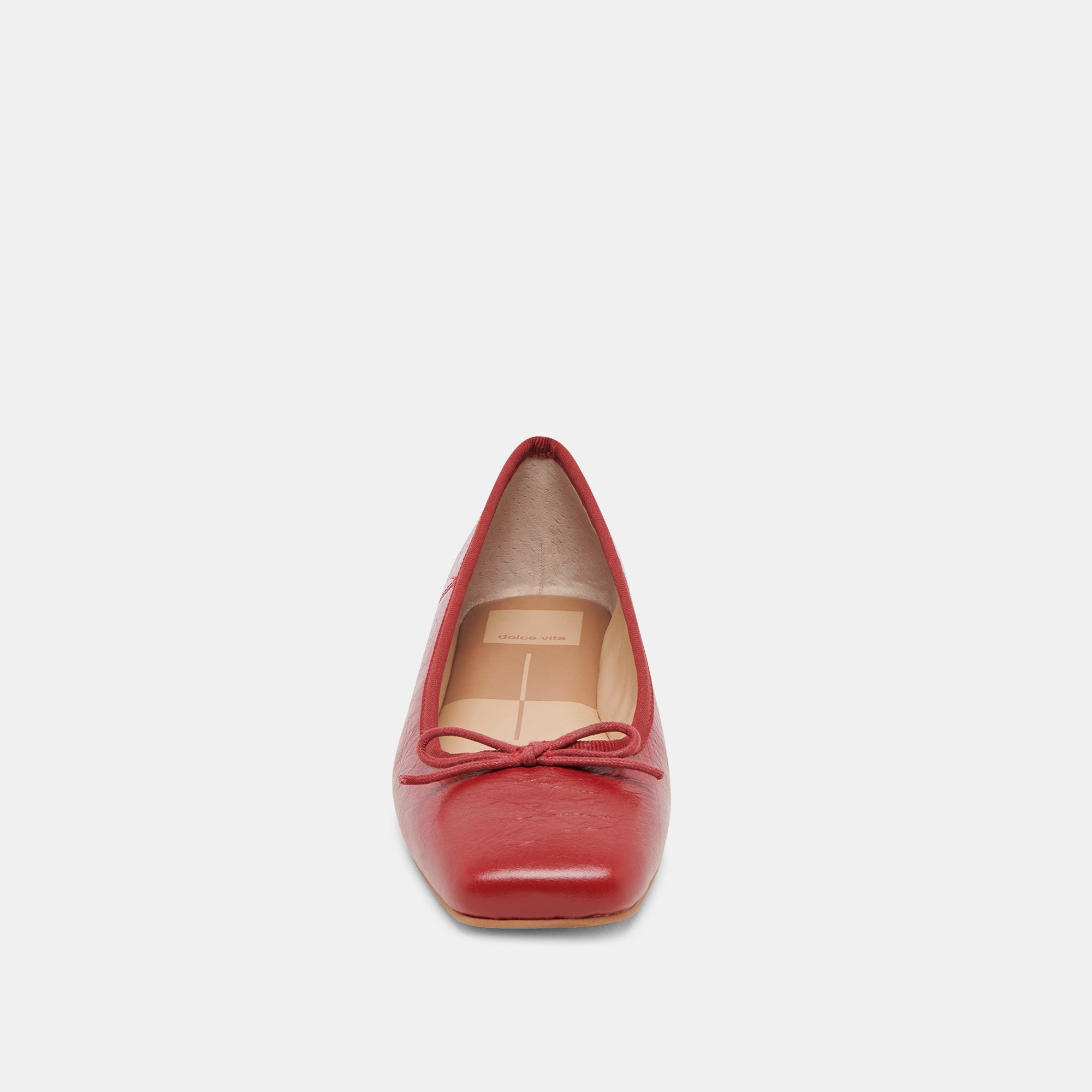 ANISA Women's Red Crinkle Patent Leather Ballet Flats - Comfortable & Stylish Shoes for Work, Casual Wear & Dance