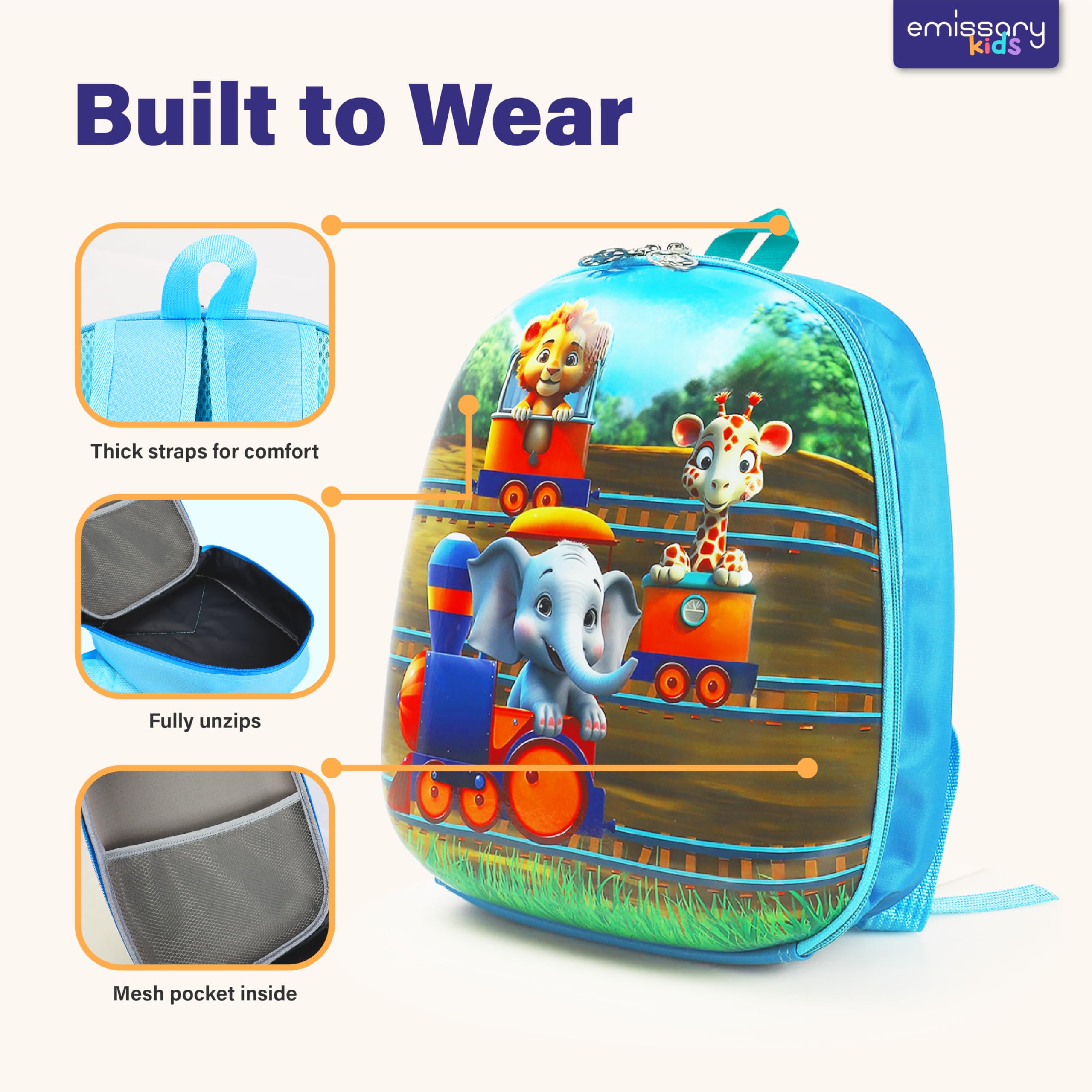 Emissary Kid Rideable Luggage - Toddler Ride-On Suitcase with Backpack Set for Boys & Girls | Airplane Travel Carry-On for Kids | Perfect for Family Vacations & Airport Adventures