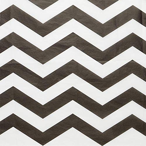 Bulk Chevron Tissue Paper - 240 Sheets, Black & White, 20x30 Inch | Perfect for Gift Bags, Party Decorations & Craft Projects