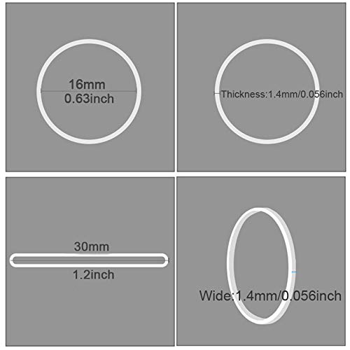 AMUU 1200pcs Small White Rubber Bands - 16mm Mini Soft Elastic Hair Bands for Braids, Office Supplies, School & Home Use | Perfect for Hair Styling, Organizing Documents, and DIY Crafts