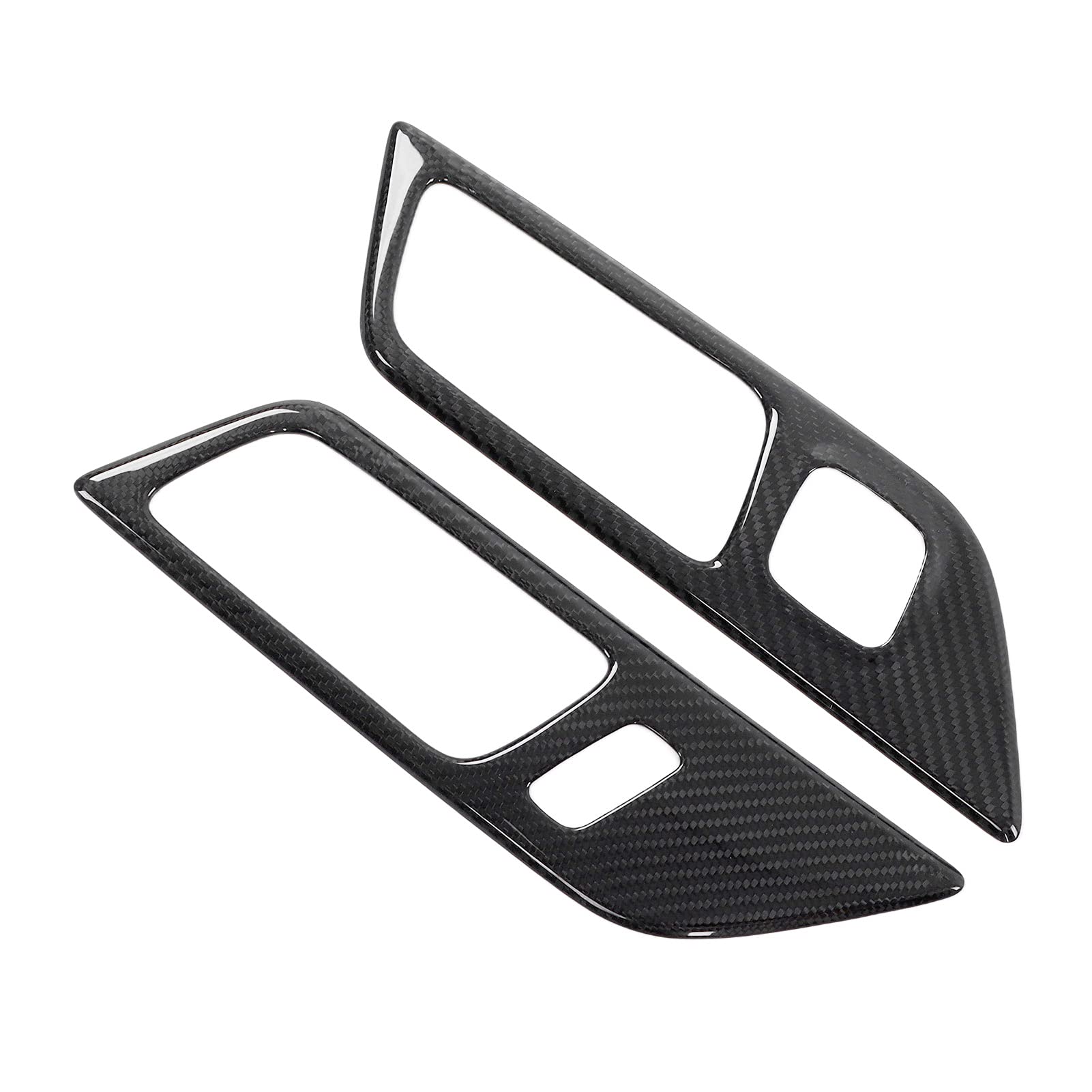 Premium Carbon Fiber Interior Door Handle Frame Cover for Car Modification (LHD) - Upgrade Your Vehicle's Style & Protection - Perfect for Sports Cars, Luxury Vehicles & Custom Builds