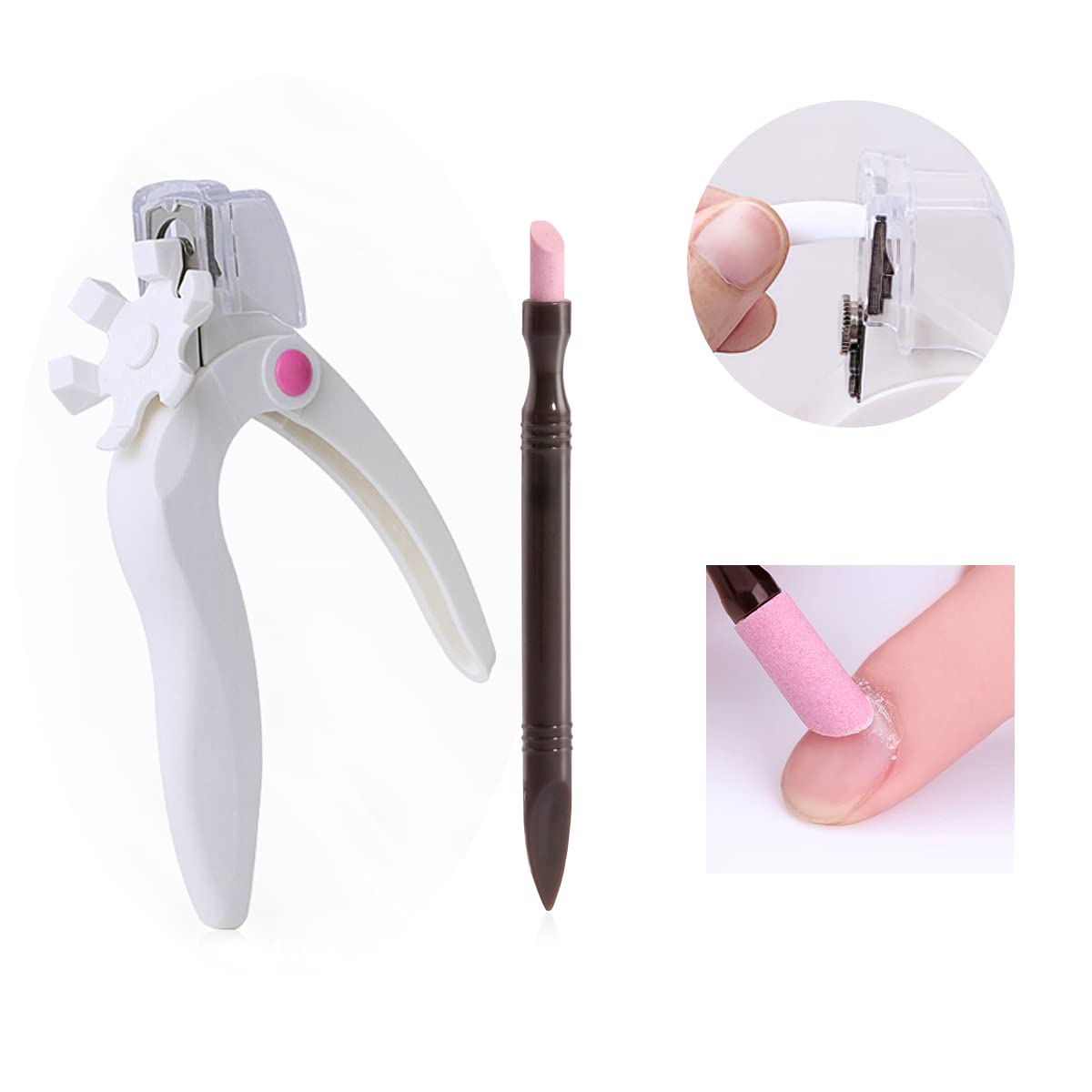 Professional Stainless Steel Nail Clipper & Acrylic Nail Cutter Set with Nail Polish Carving Pen - Perfect for Gel False Nails Trimming, Nail Art & Manicure | Salon Quality Manicure Tools for Home & Professional Use