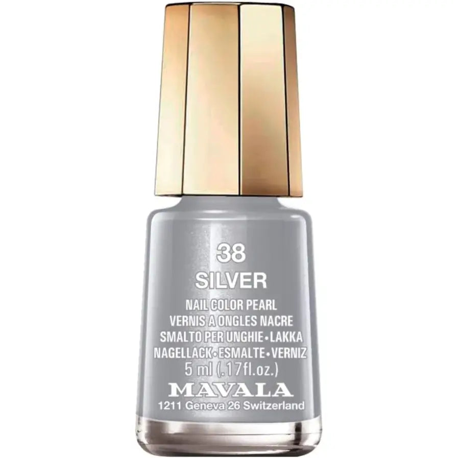 Mavala Silver Nail Polish - 5ml Long Lasting & Shiny Nail Lacquer for Manicures & Pedicures | Perfect for Parties, Weddings & Special Occasions