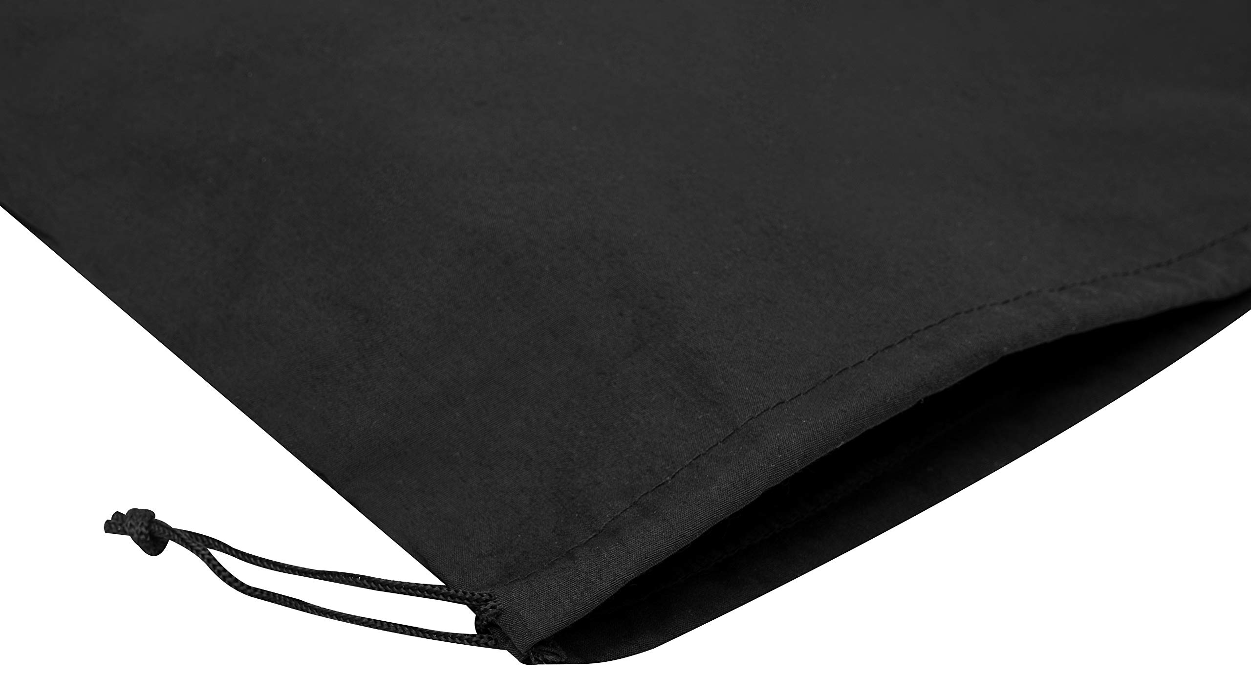 Premium Black Cotton Drawstring Bags - 12